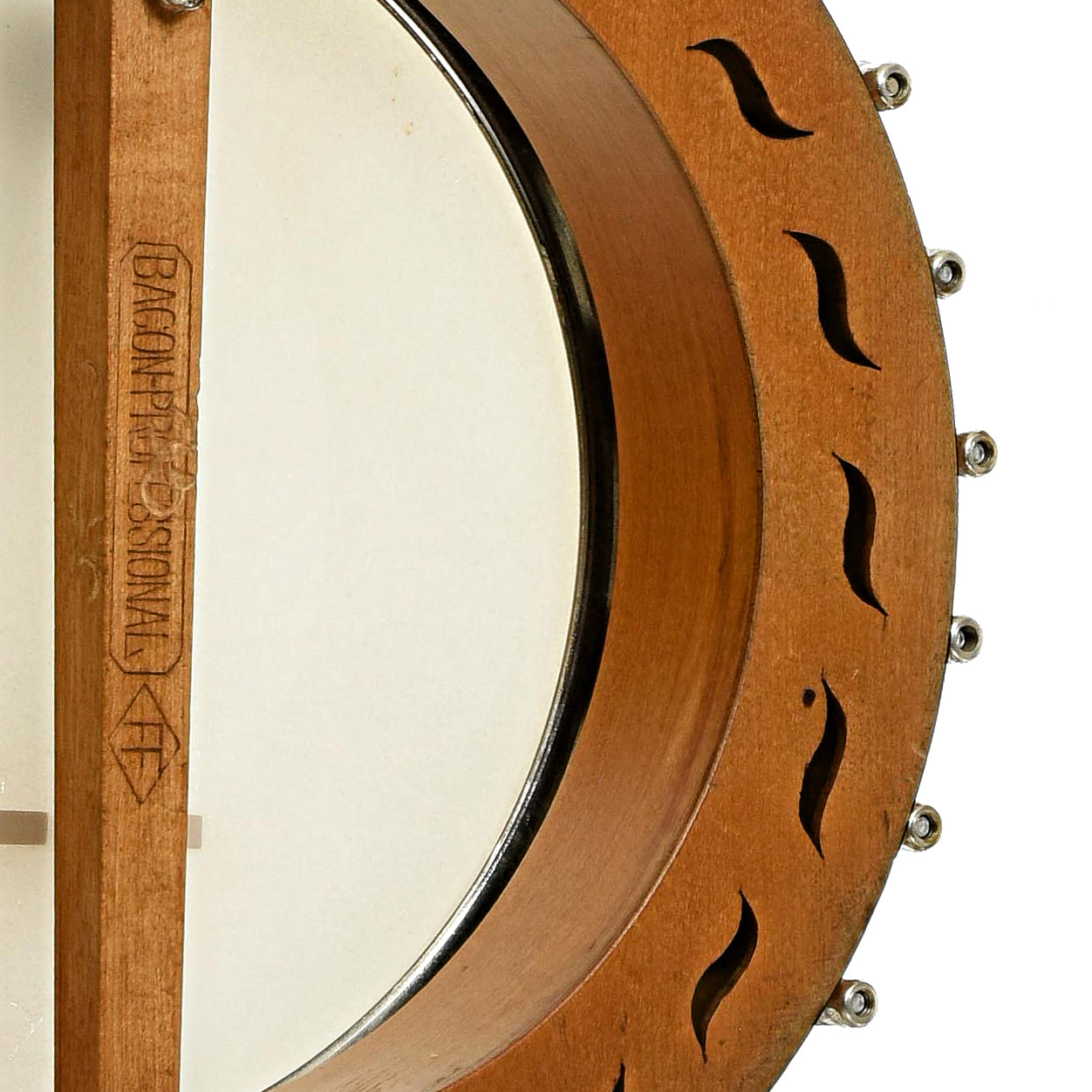 Inside rim of Bacon Professional FF Open Back Banjo