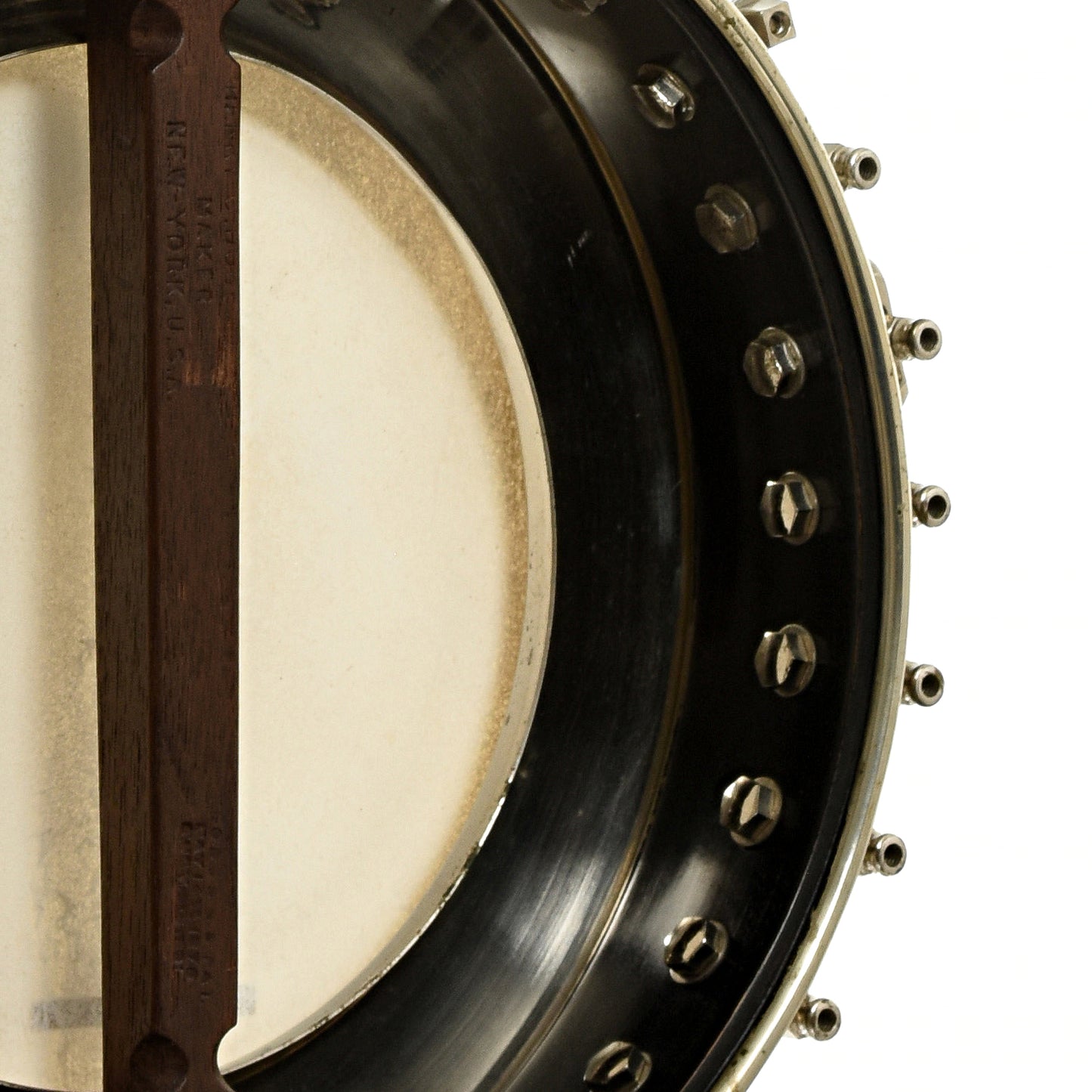 Inside rim of H.C. Dobson Openback Banjo