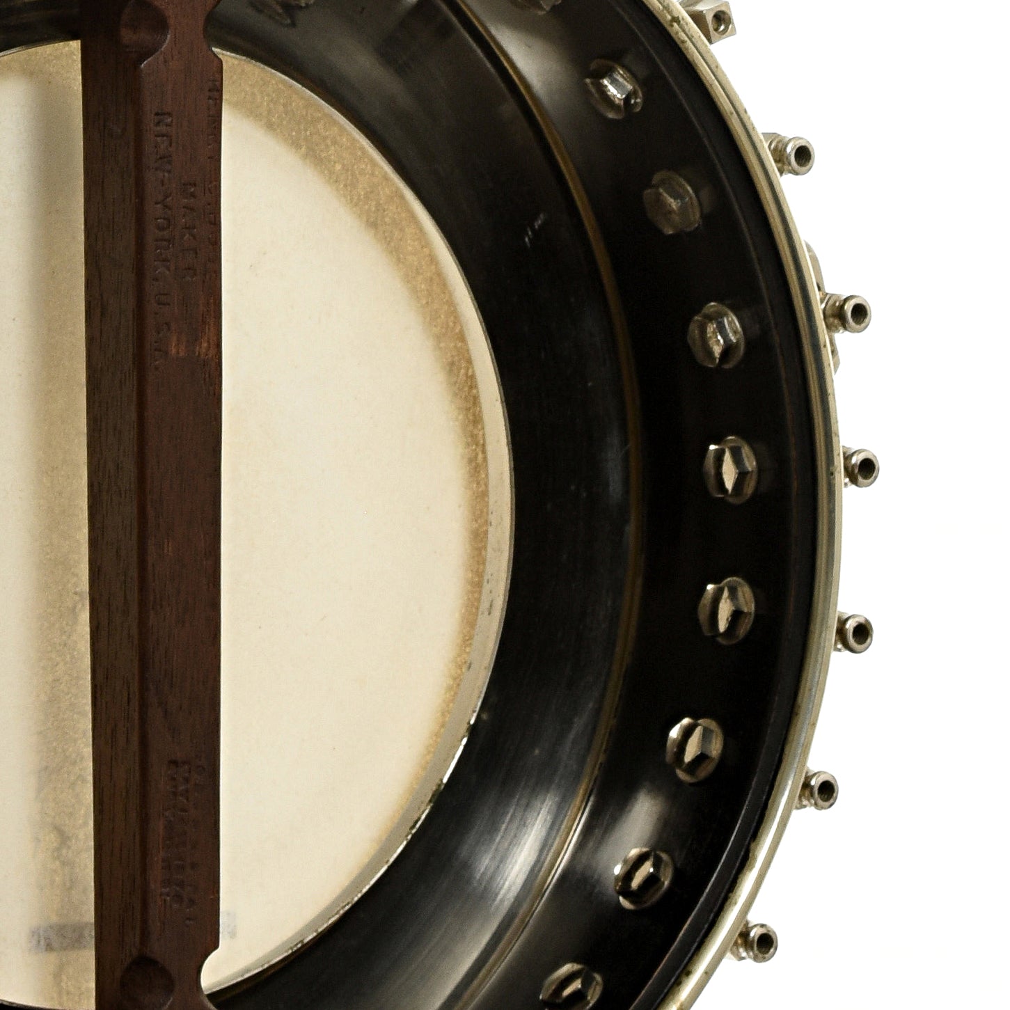Inside rim of H.C. Dobson Openback Banjo