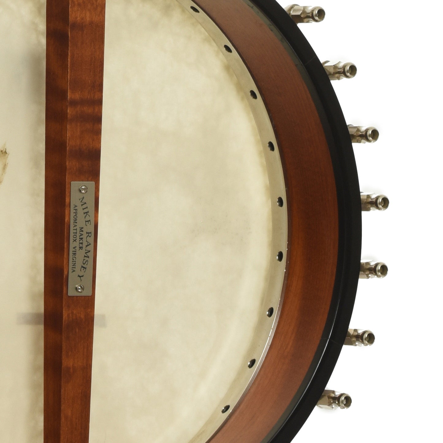 Inside rim of Mike Ramsey Tubaphone No.3 Open Back Banjo