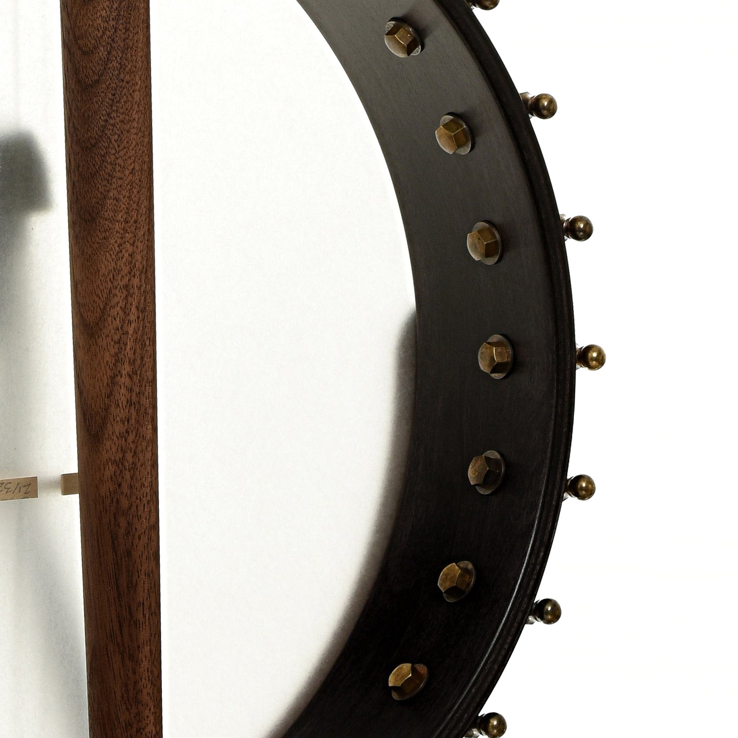 Inside rim of Ode Magician 12" Walnut Openback Banjo 