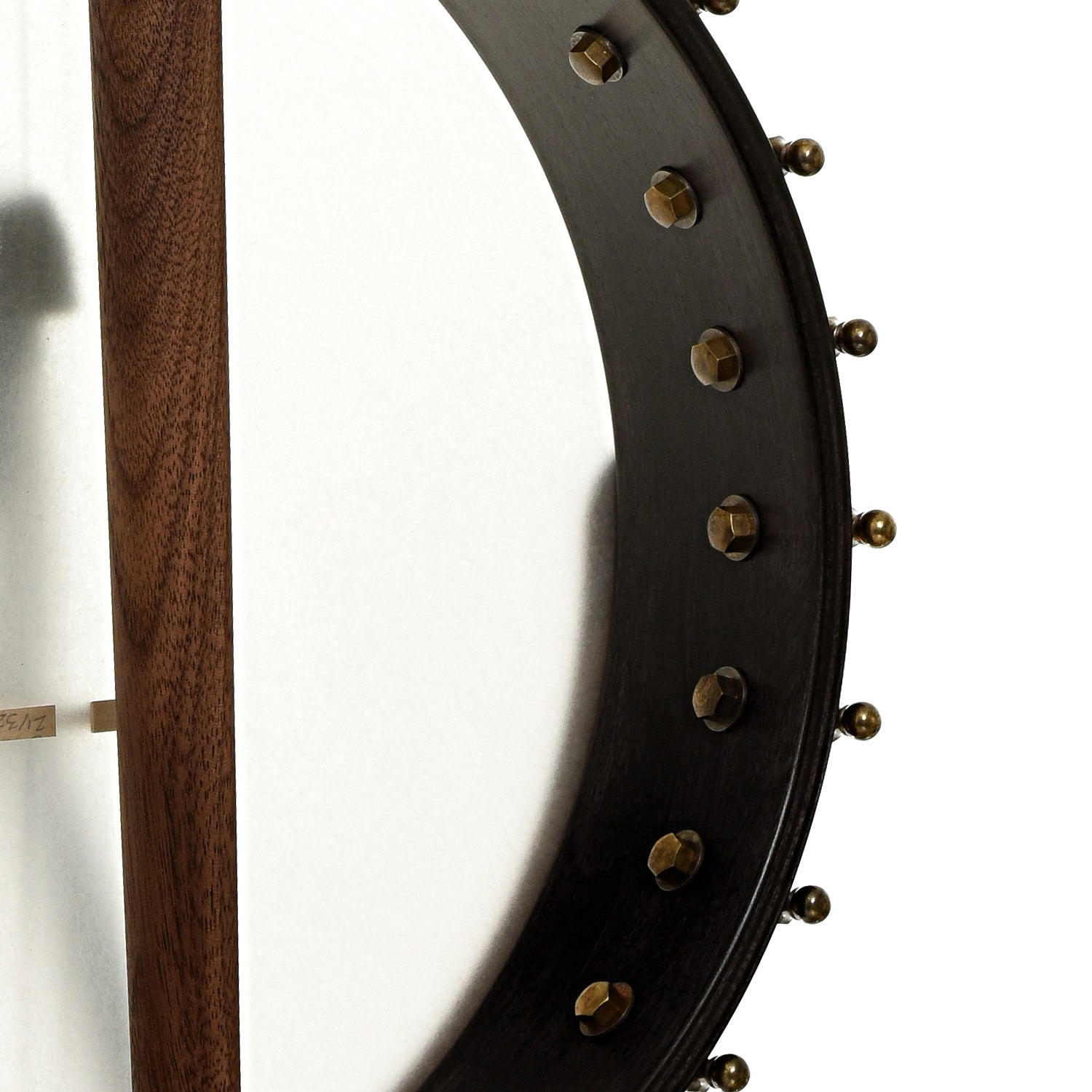 Inside rim of Ode Magician 12" Walnut Openback Banjo 