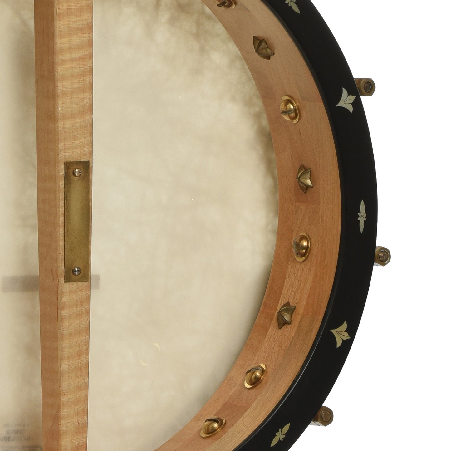 inside rim of Cloverlick Custom Piney Woods Openback Banjo