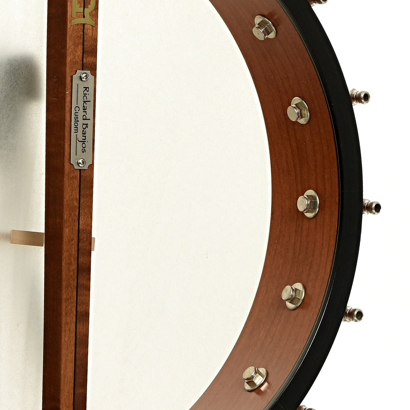 Inside rim of Rickard Dobson 12" Custom Open Back Banjo