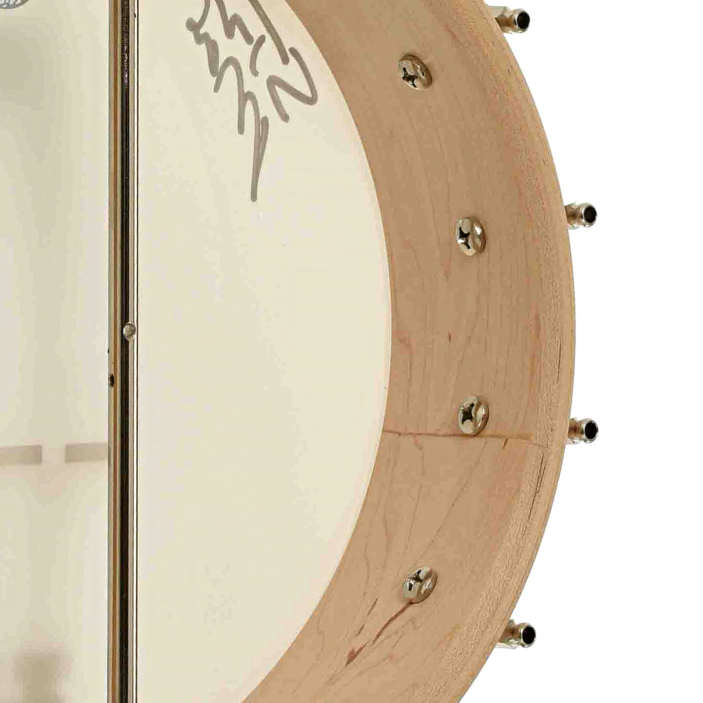 Inside rim of Deering "The Crow" Open Back Banjo