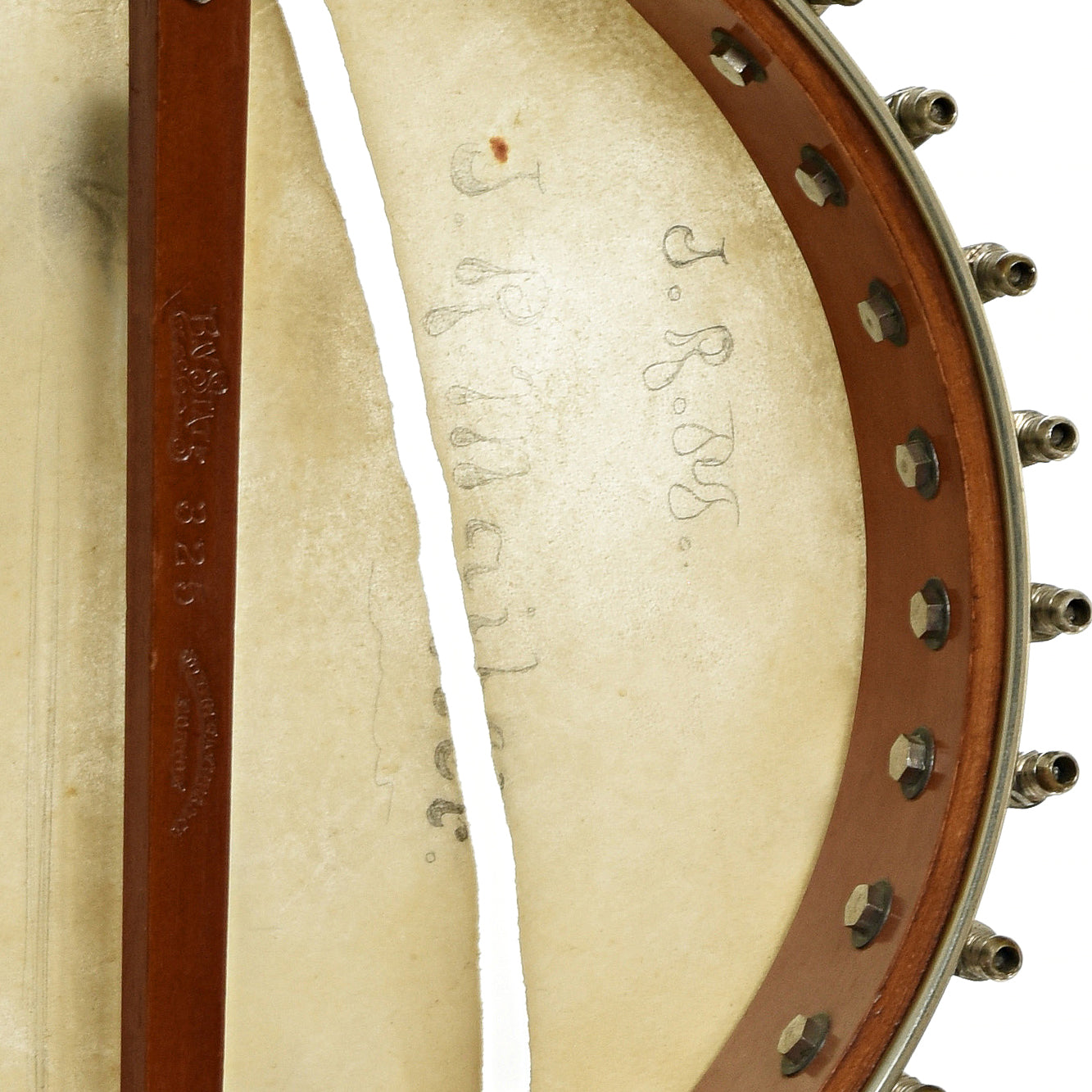 Inside rim of Haynes Bay State Model 325 Open Back Banjo