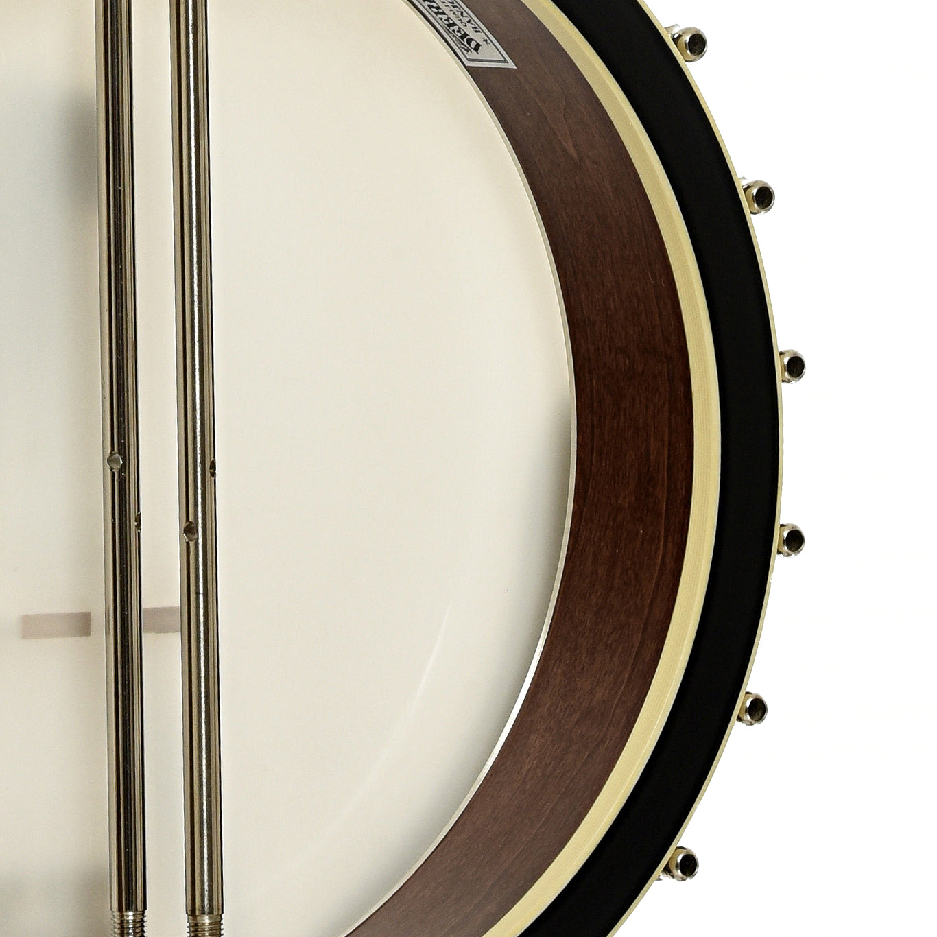 Inside rim of Deering Clawgrass II Openback Banjo 