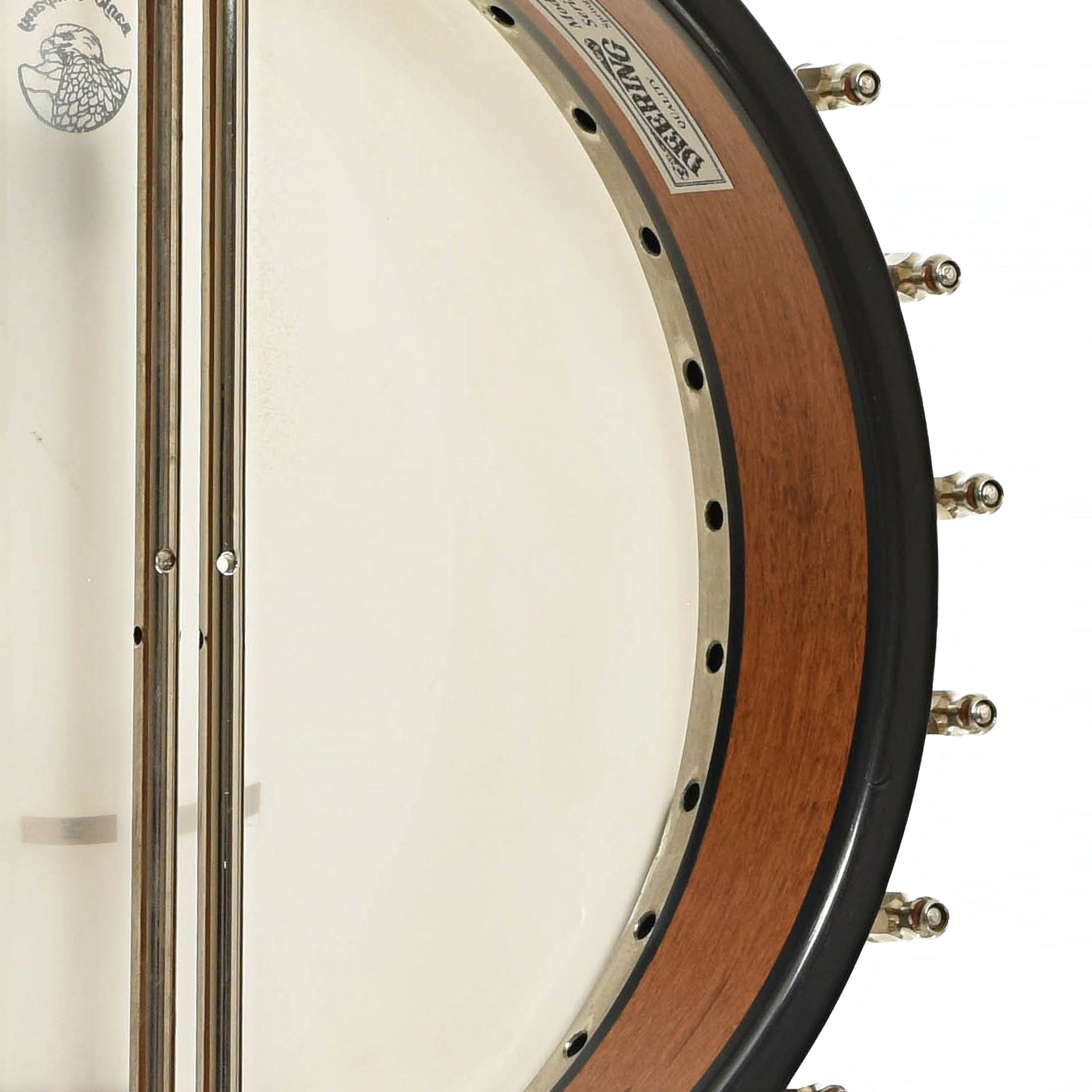 Inside rim of Deering Vega No. 2 Open Back Banjo