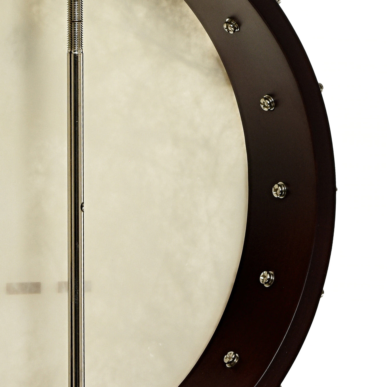 Inside rim of Recording King Dirty 30s Open Back Banjo Mahogany