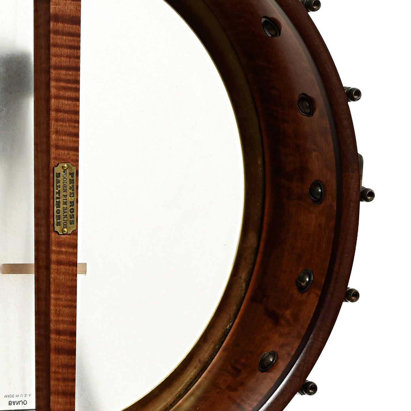 Back and side of Pete Ross Dobson Banjo, 12" Rim
