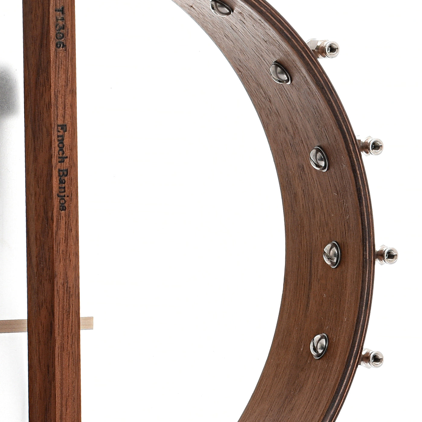 Inside rim of Kevin Enoch 11" Tradesman, Walnut Neck & Rim
