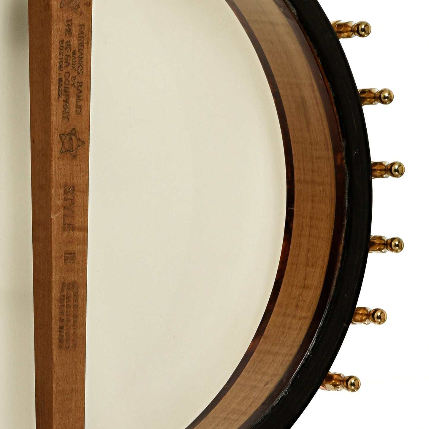 Inside rim of Vega Style R Whyte Laydie Tenor Banjo 