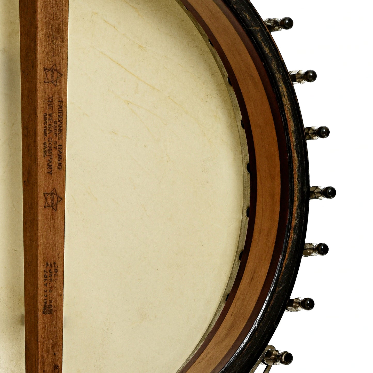 Inside rim of Vega Tubaphone Banjo-Guitar 