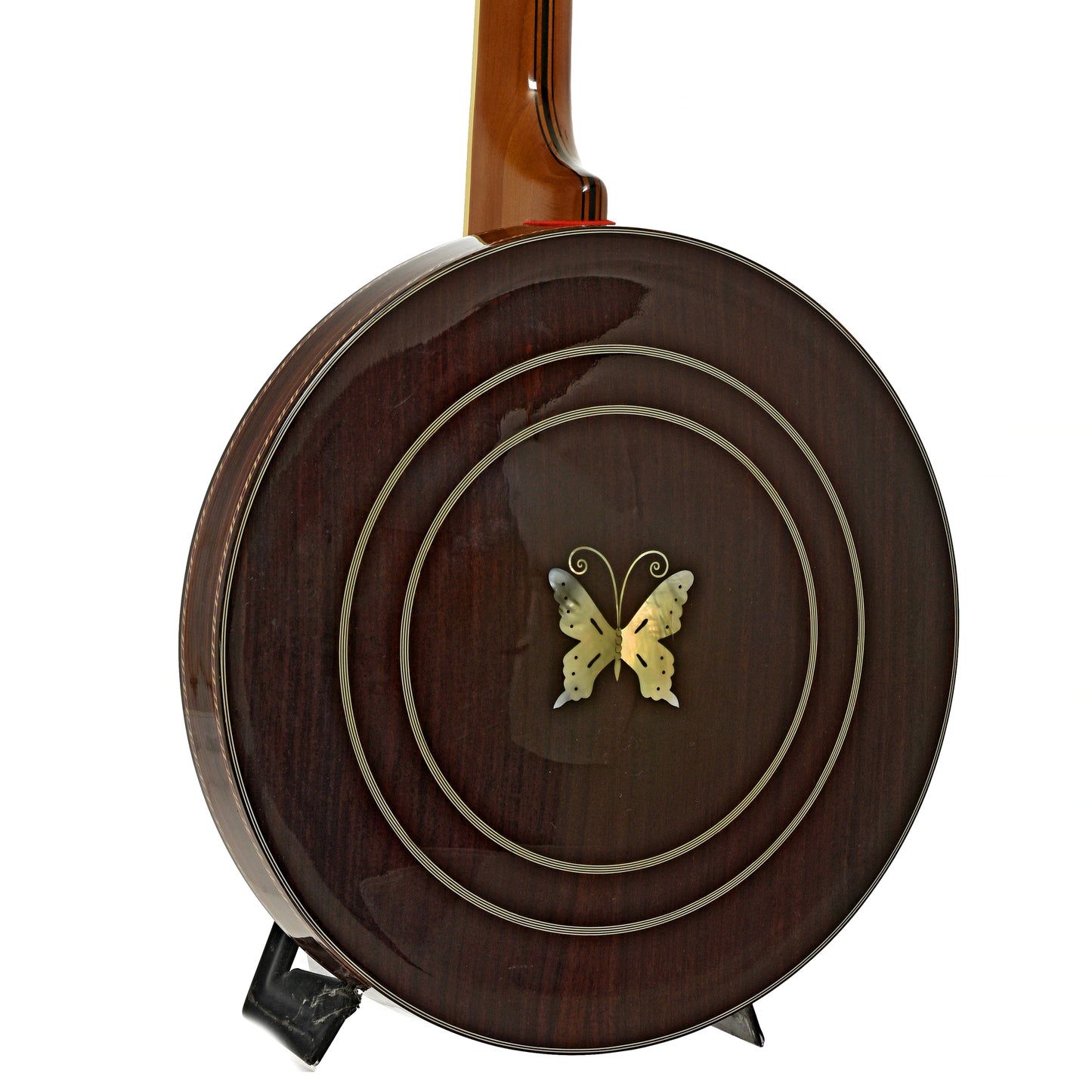 Back and side of Sovereign Butterfly H495C Resonator Banjo 