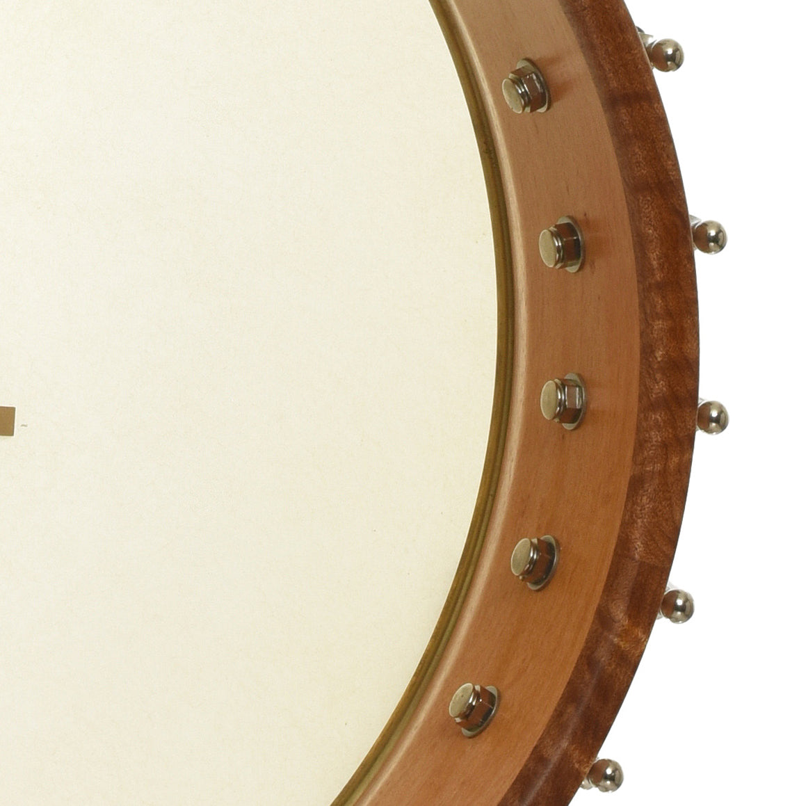 Inside rim of Chuck Lee Prairieville 12" Open Back Banjo 