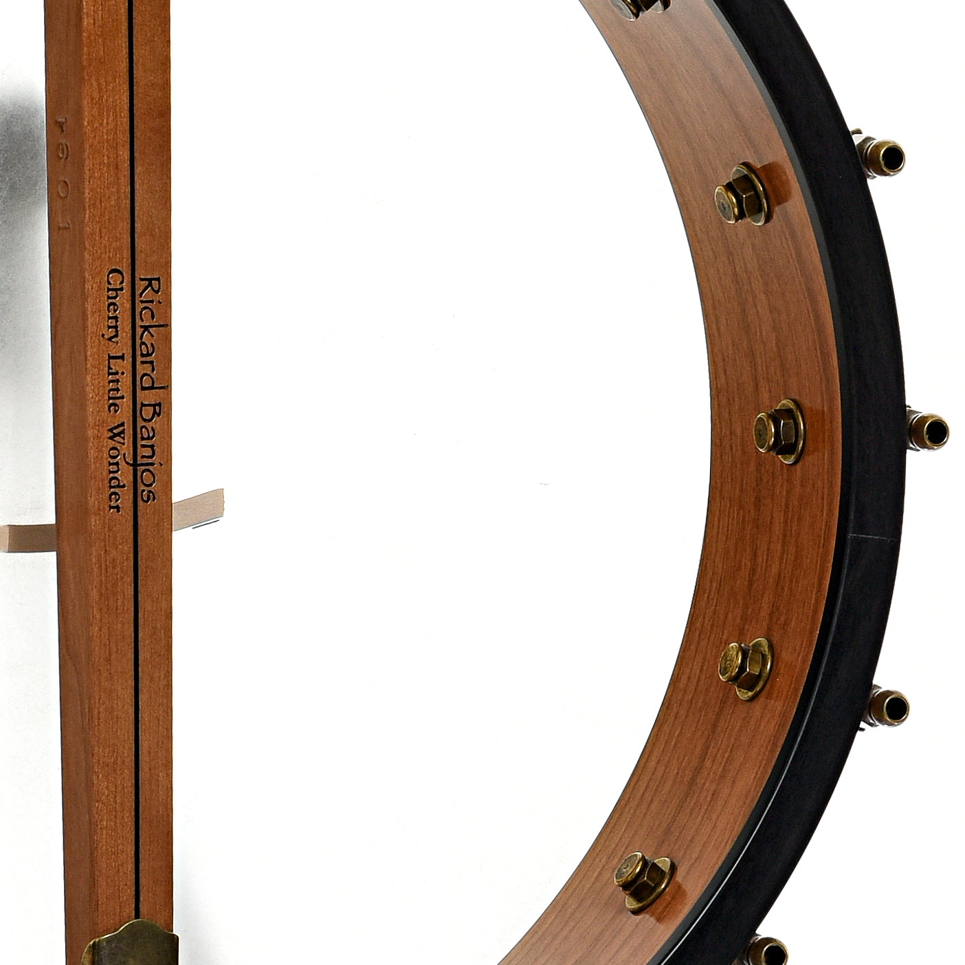 Inside rim of Rickard 12" Little Wonder Openback Banjo 