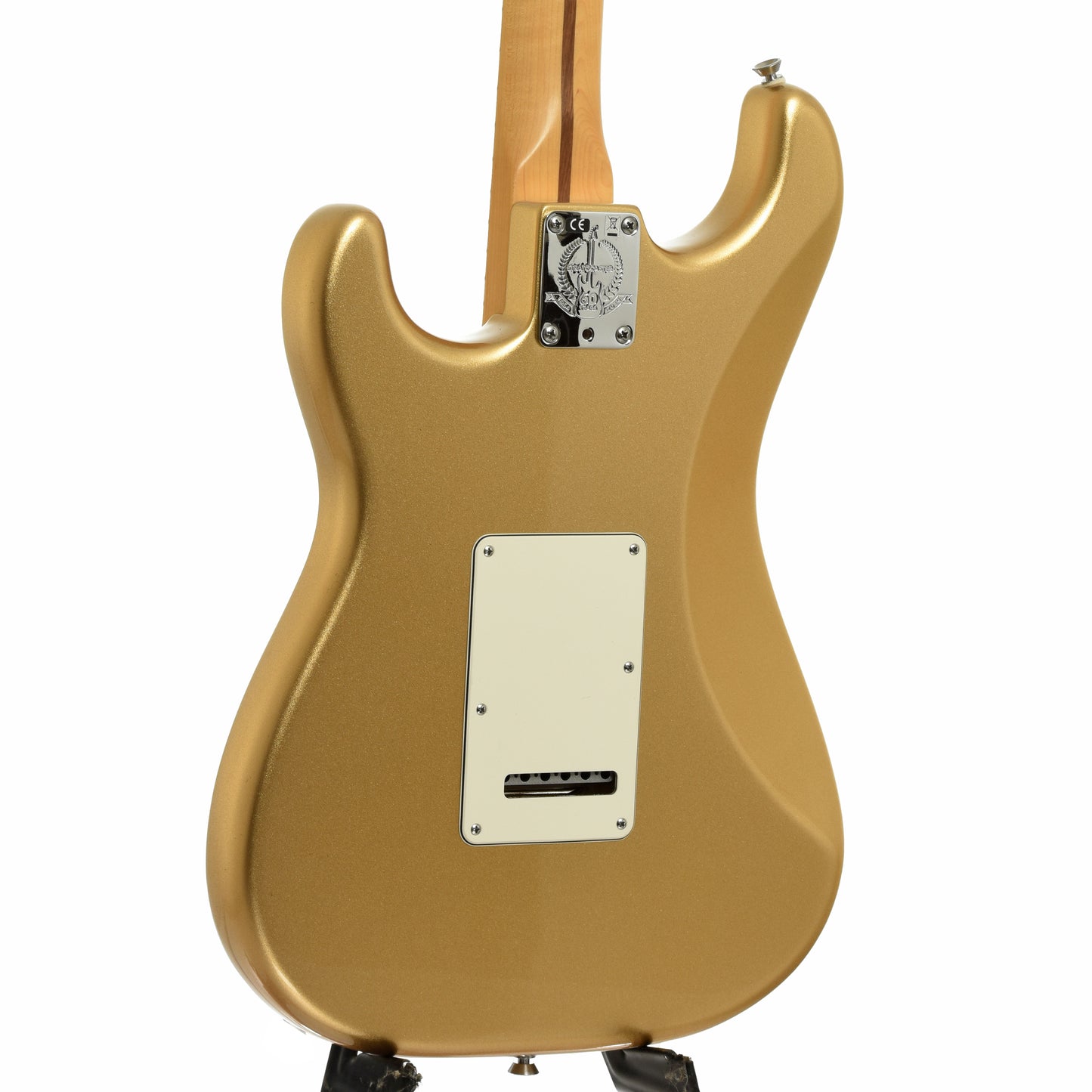 Back and sid of Fender FSR 60th Anniversary American Standard Stratocaster Aztec Gold Electric Guitar 