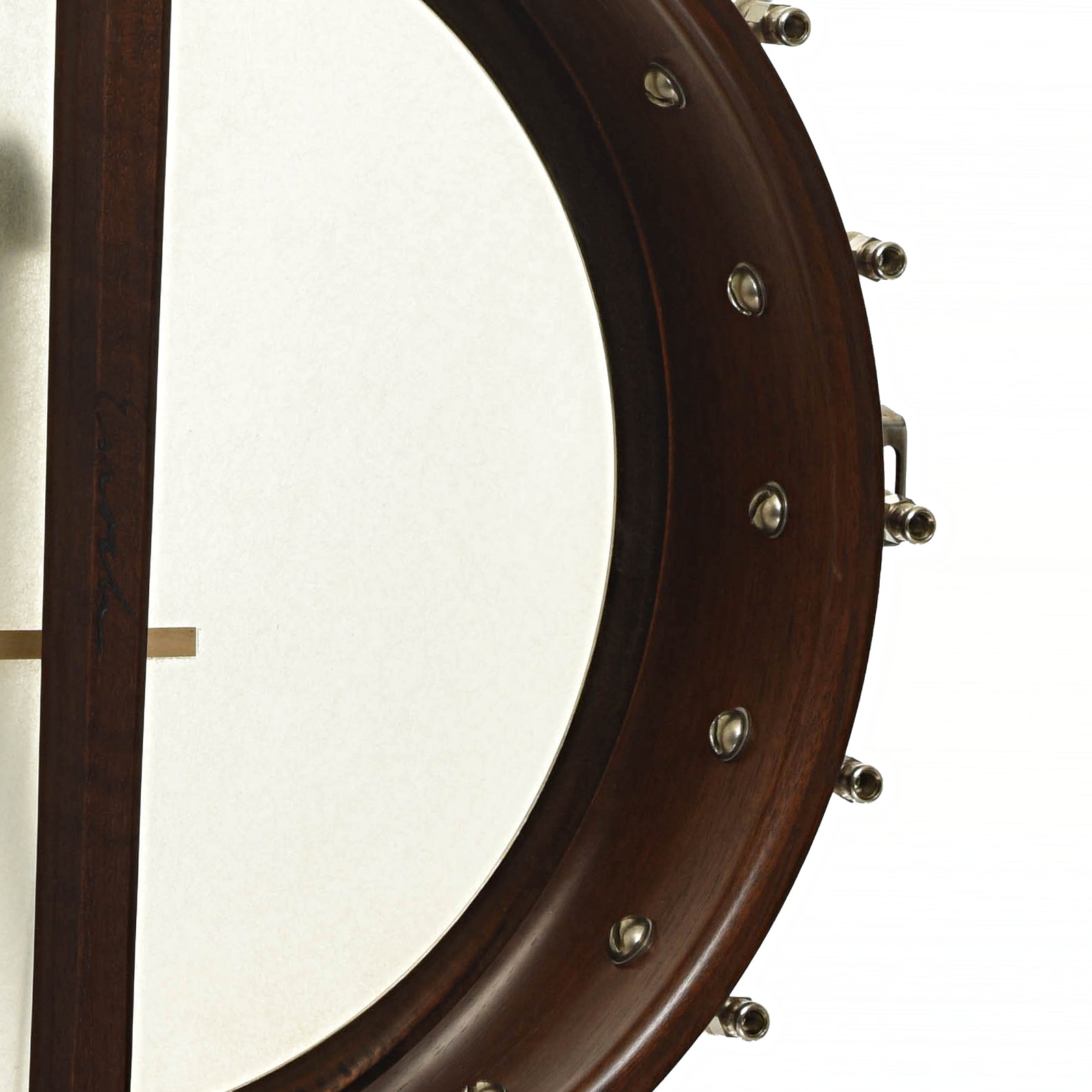 Inside rim of Enoch Dobson Open Back Banjo