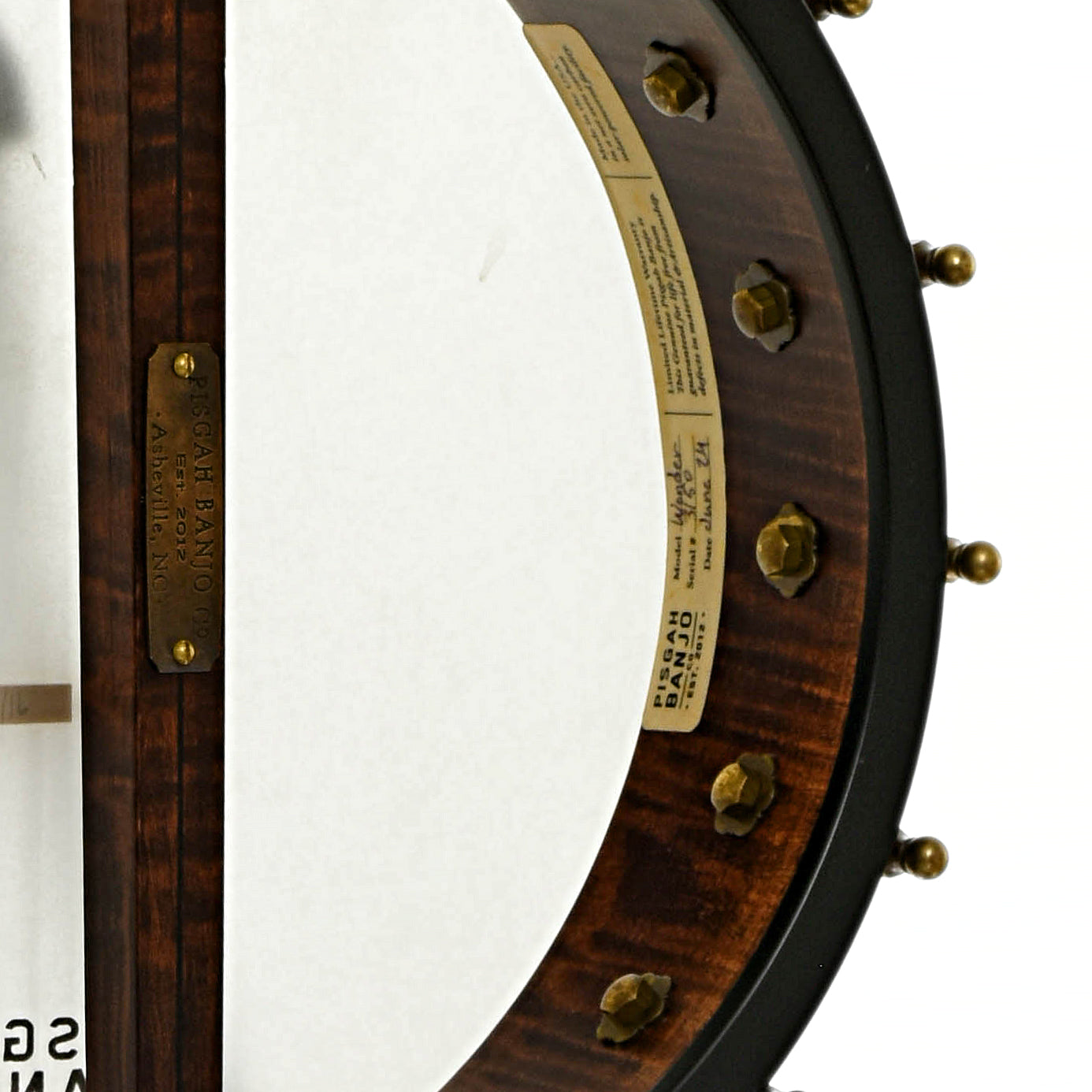 Inside rim of Pisgah Wonder Maple 11" Open Back Banjo