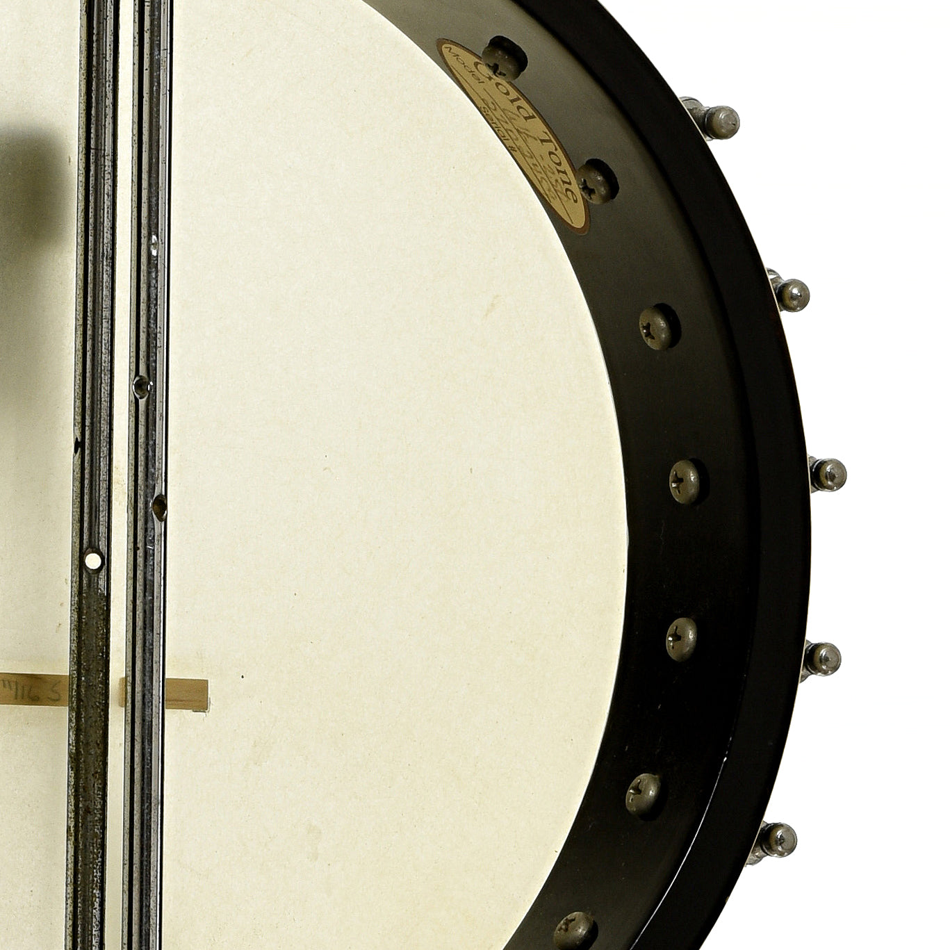 Inside rim of Gold Tone WL-250 Whyte Laydie Open Back Banjo