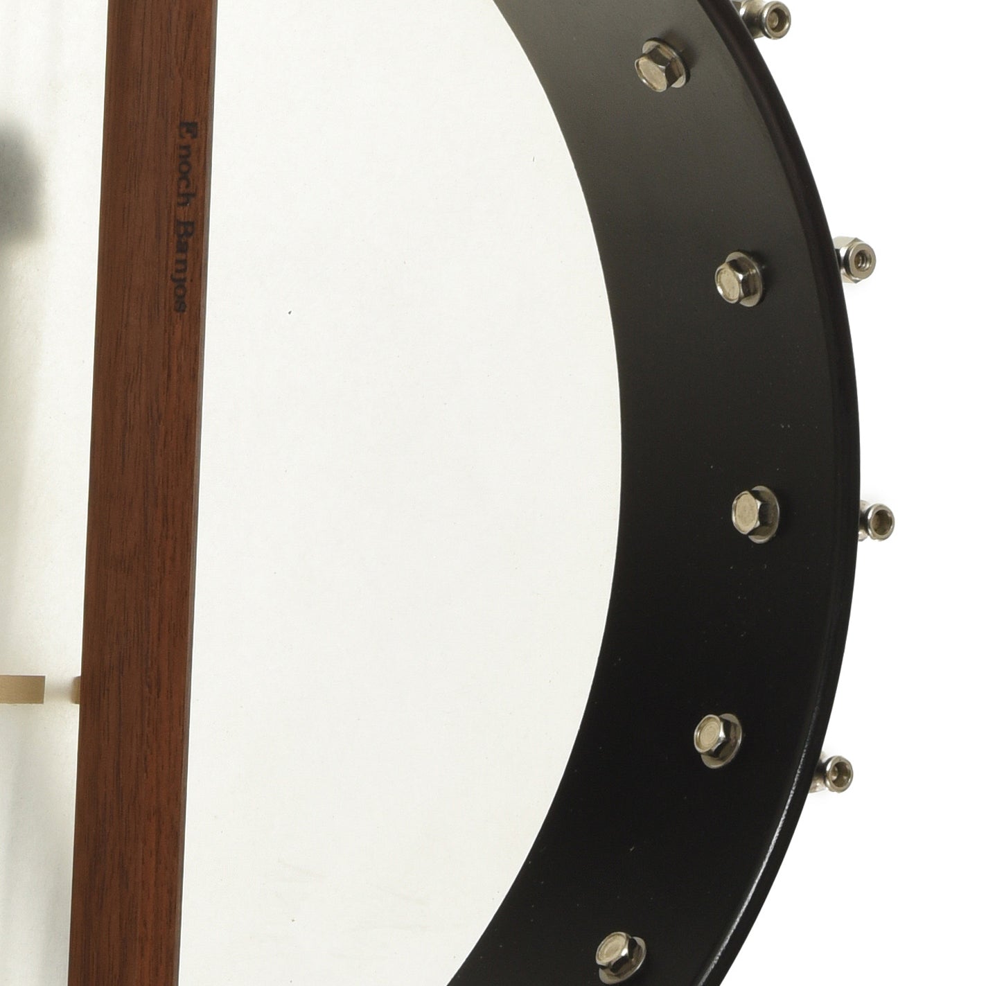 Inside rim of Enoch Tradesman Flush Fret Openback Banjo 