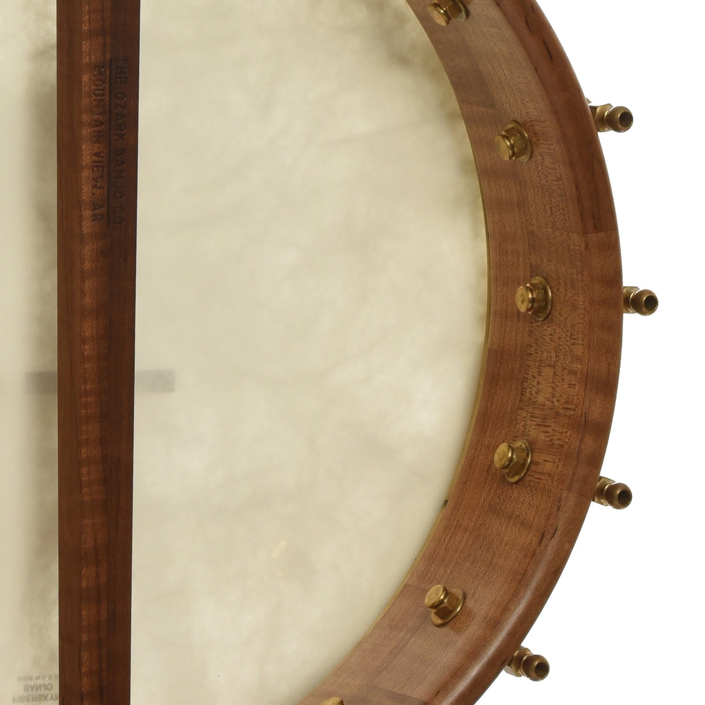 Inside rim of  Ozark Banjo Co. Maple Whyte Laydie 12" Openback Banjo
