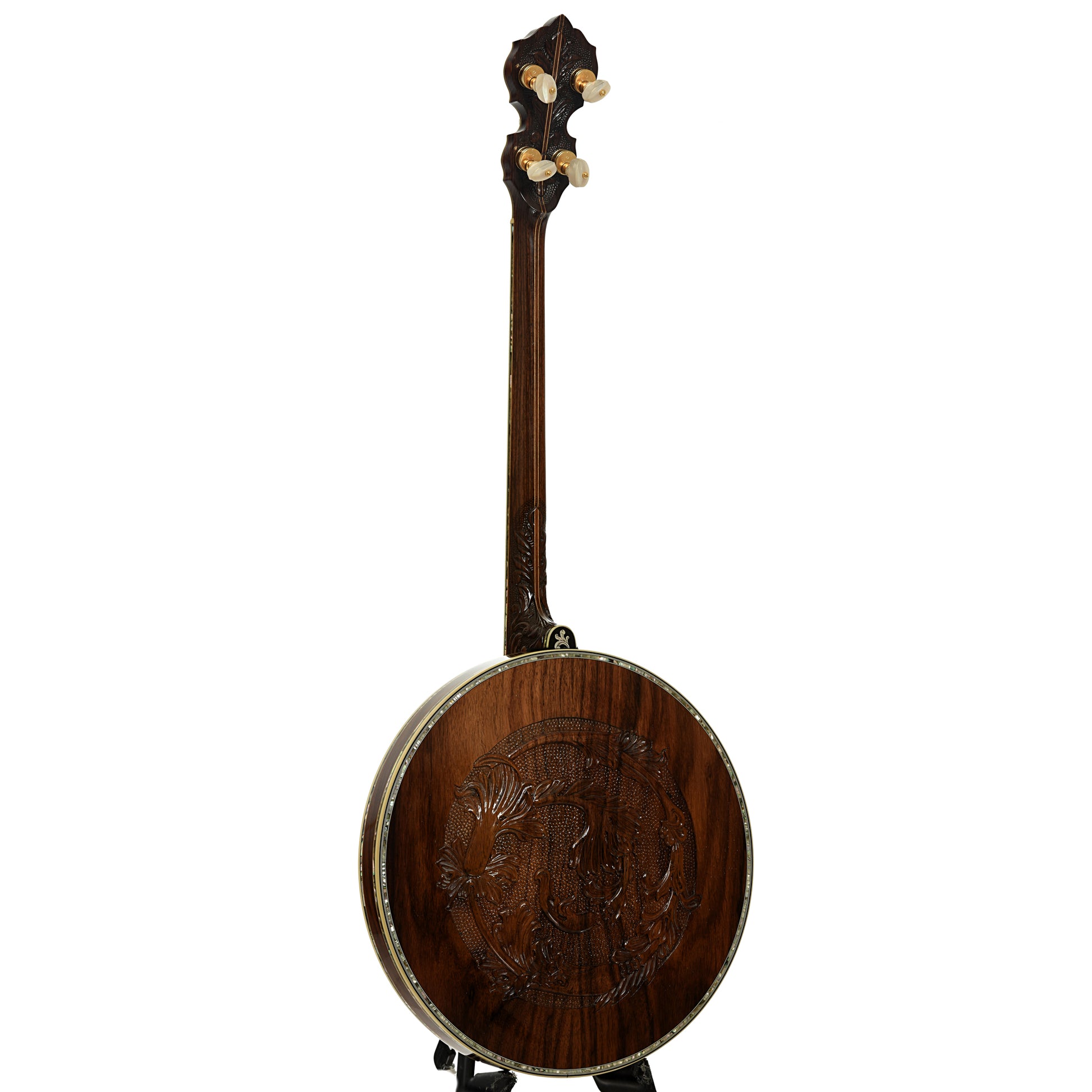 Full back and side of Ome Grand Artist Standard Jazz Tenor Banjo