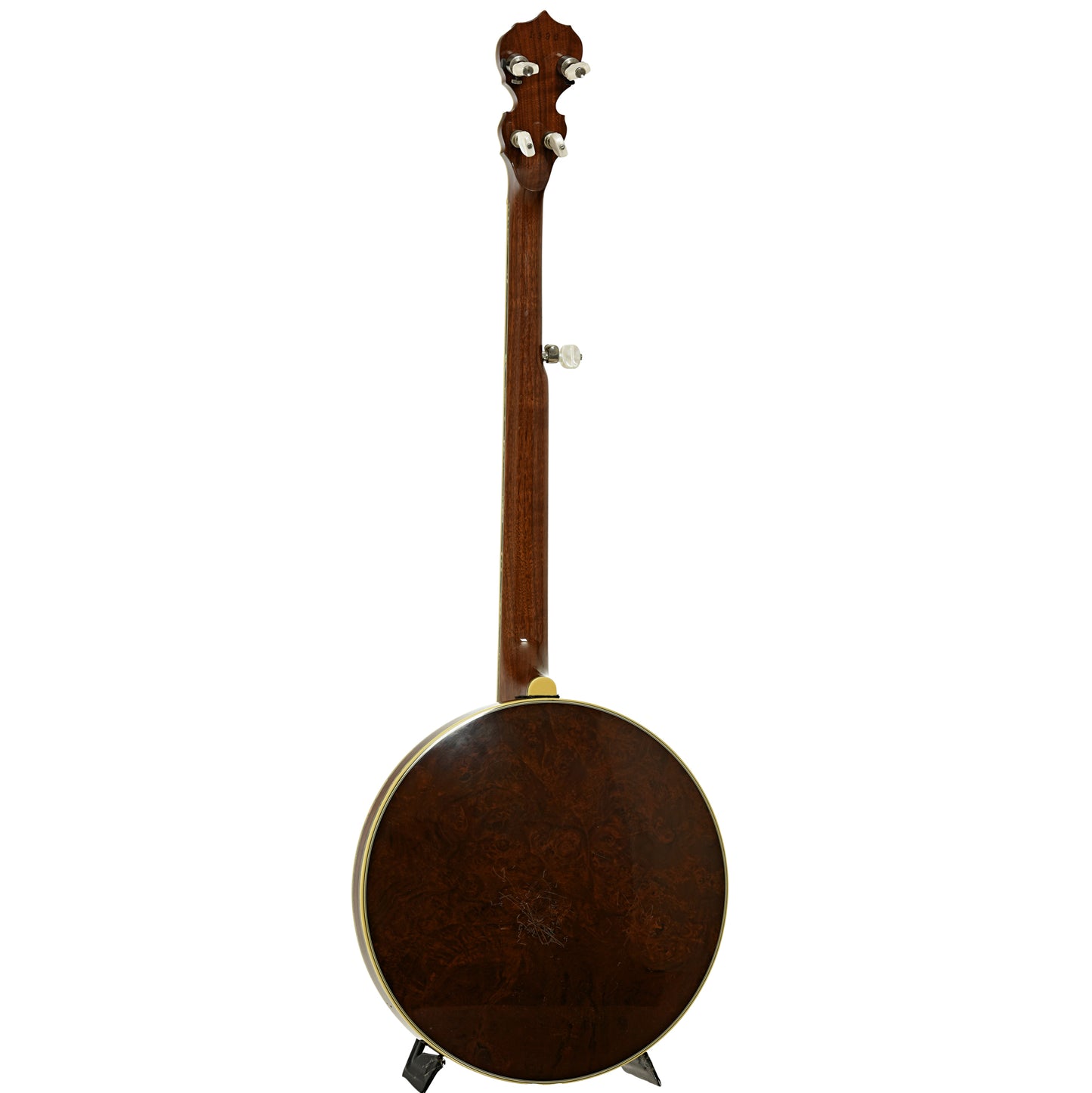 Full back and side of Deering GDL Resonator Banjo 