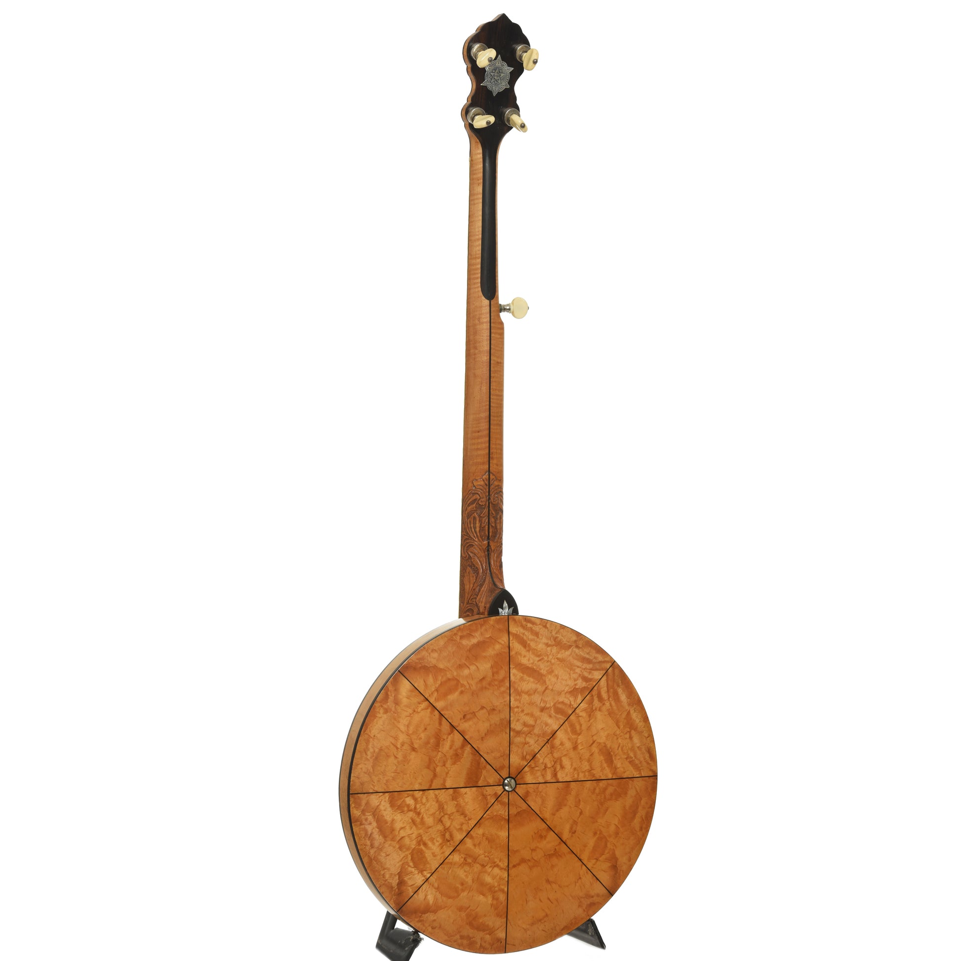 Full back and side of Vega Vegaphone Professional Conversion Openback Banjo