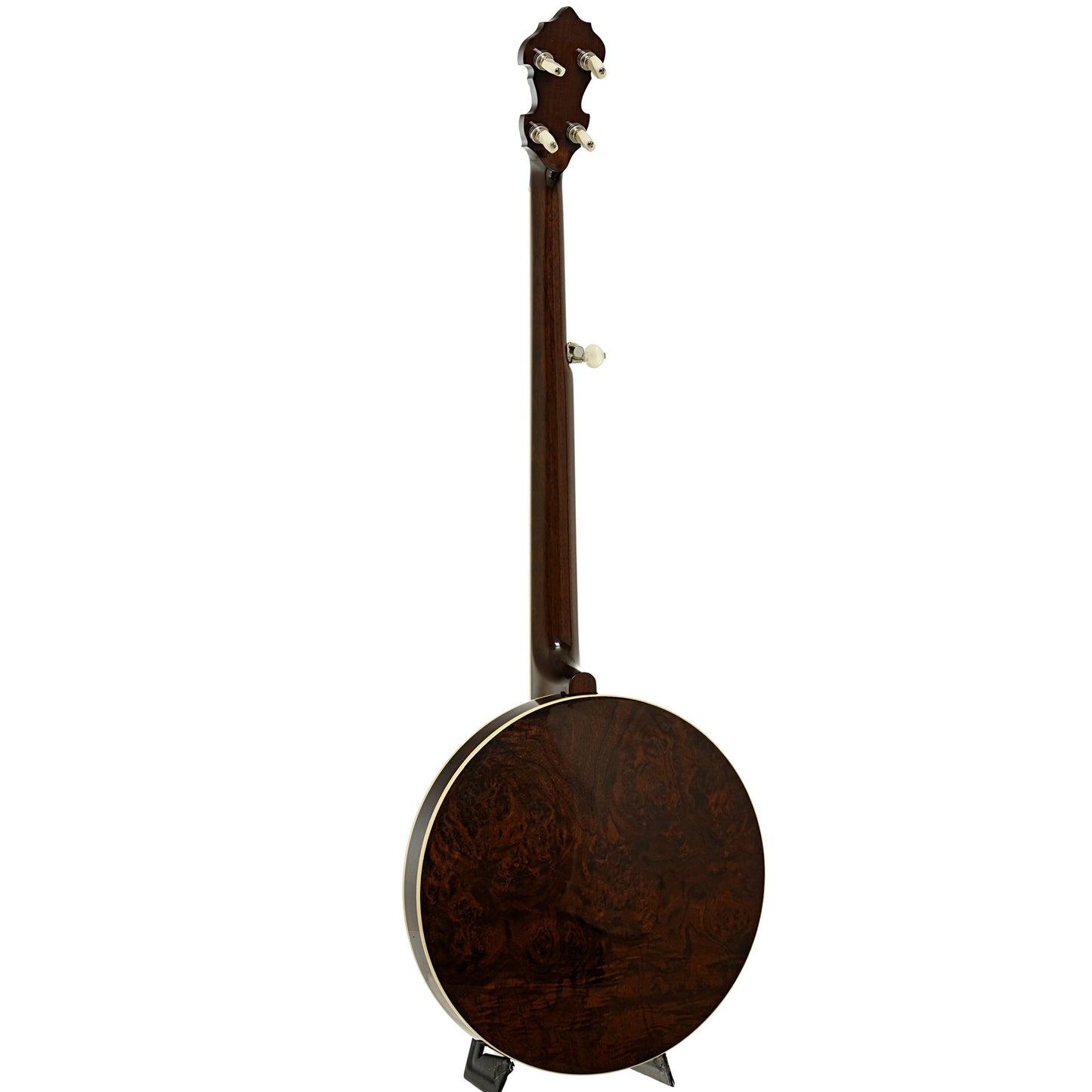 Full back and side of Hatfield Buckdancer Custom Firefighter Resonator Banjo