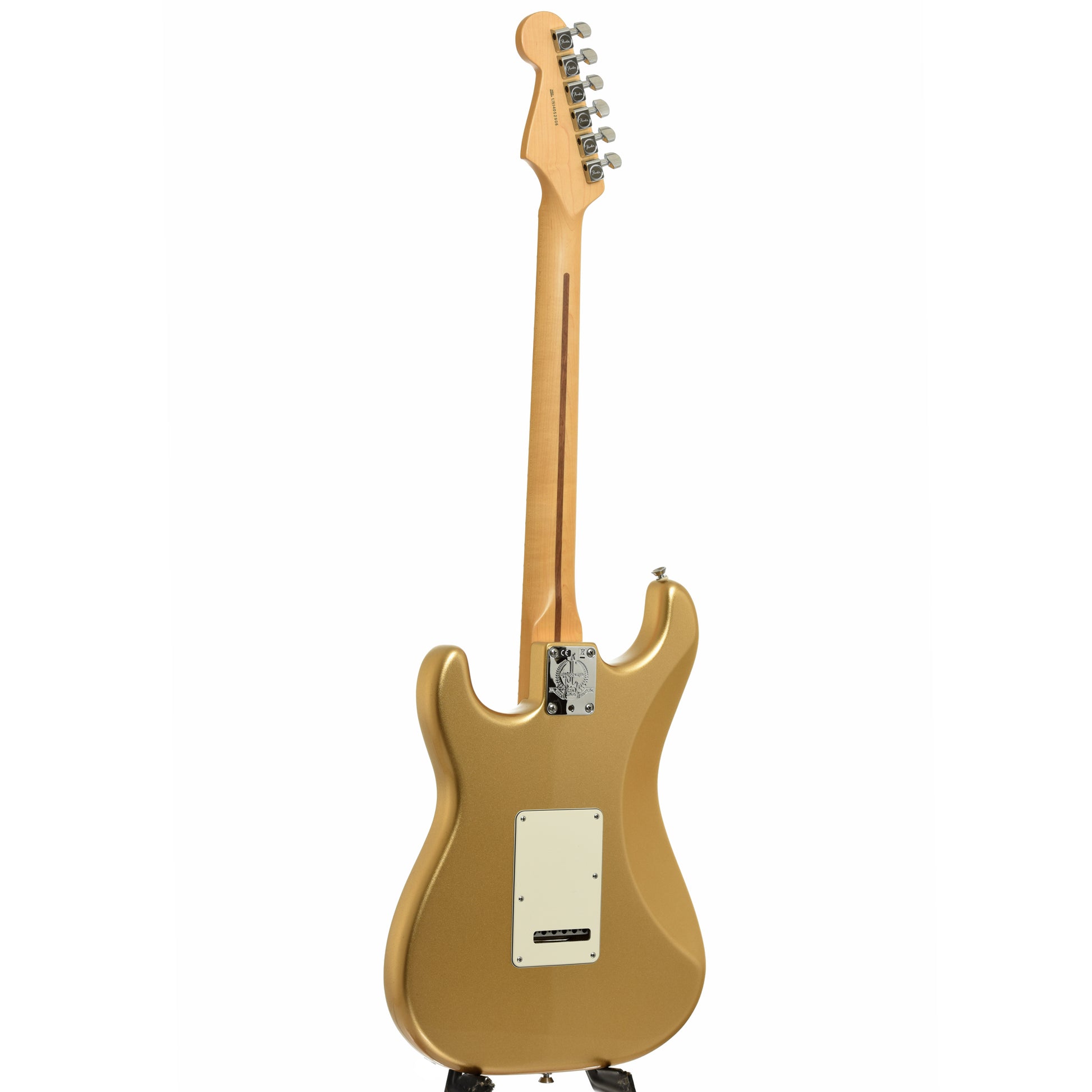 Full back and sidde of Fender FSR 60th Anniversary American Standard Stratocaster Aztec Gold Electric Guitar 