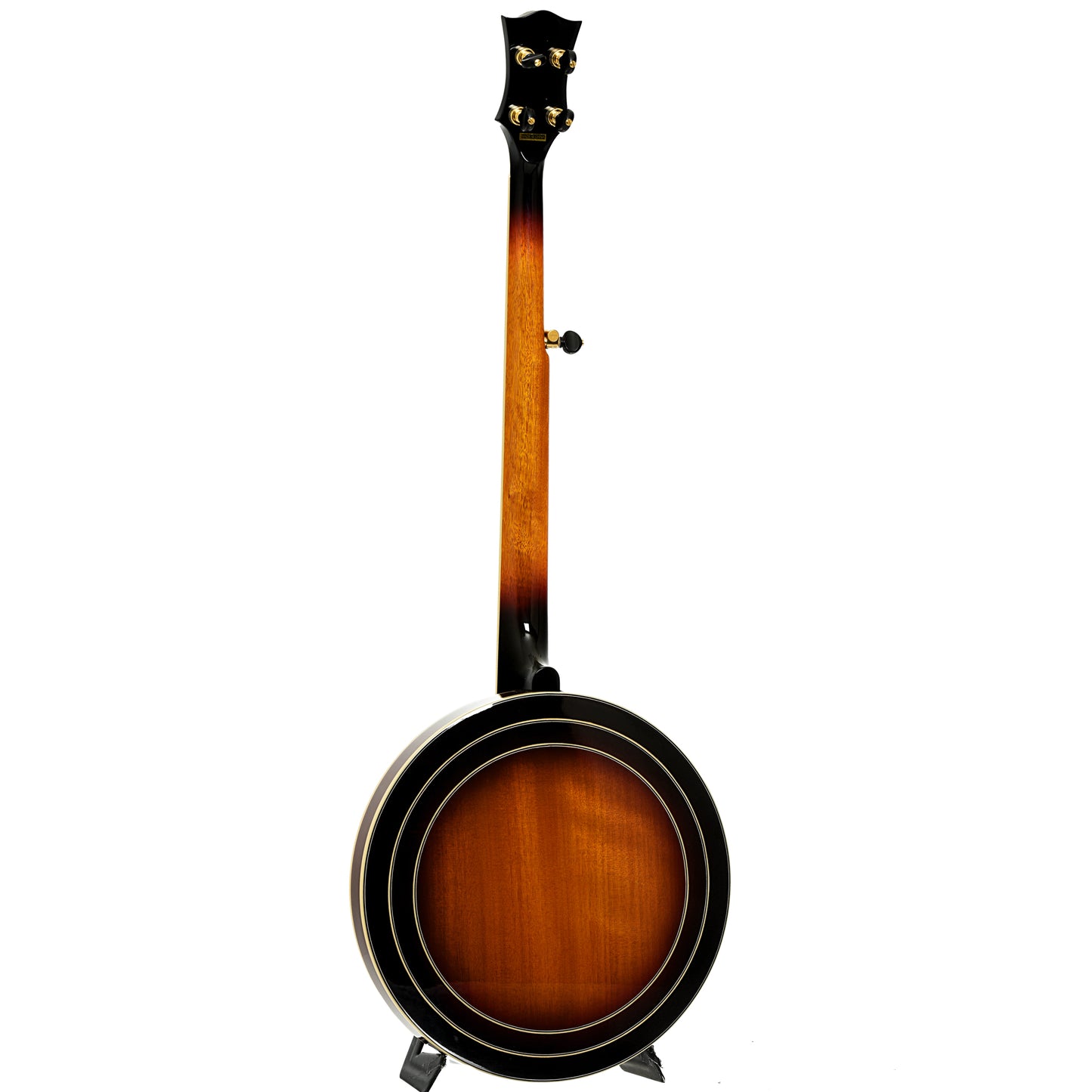 Full back and side of Gold Tone OB-2 Joe Mullins Bowtie Banjo