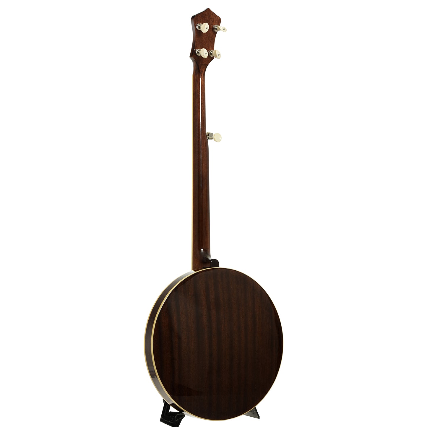 Full back and side of Recording King Madison Reso!nator Banjo, Mahogany