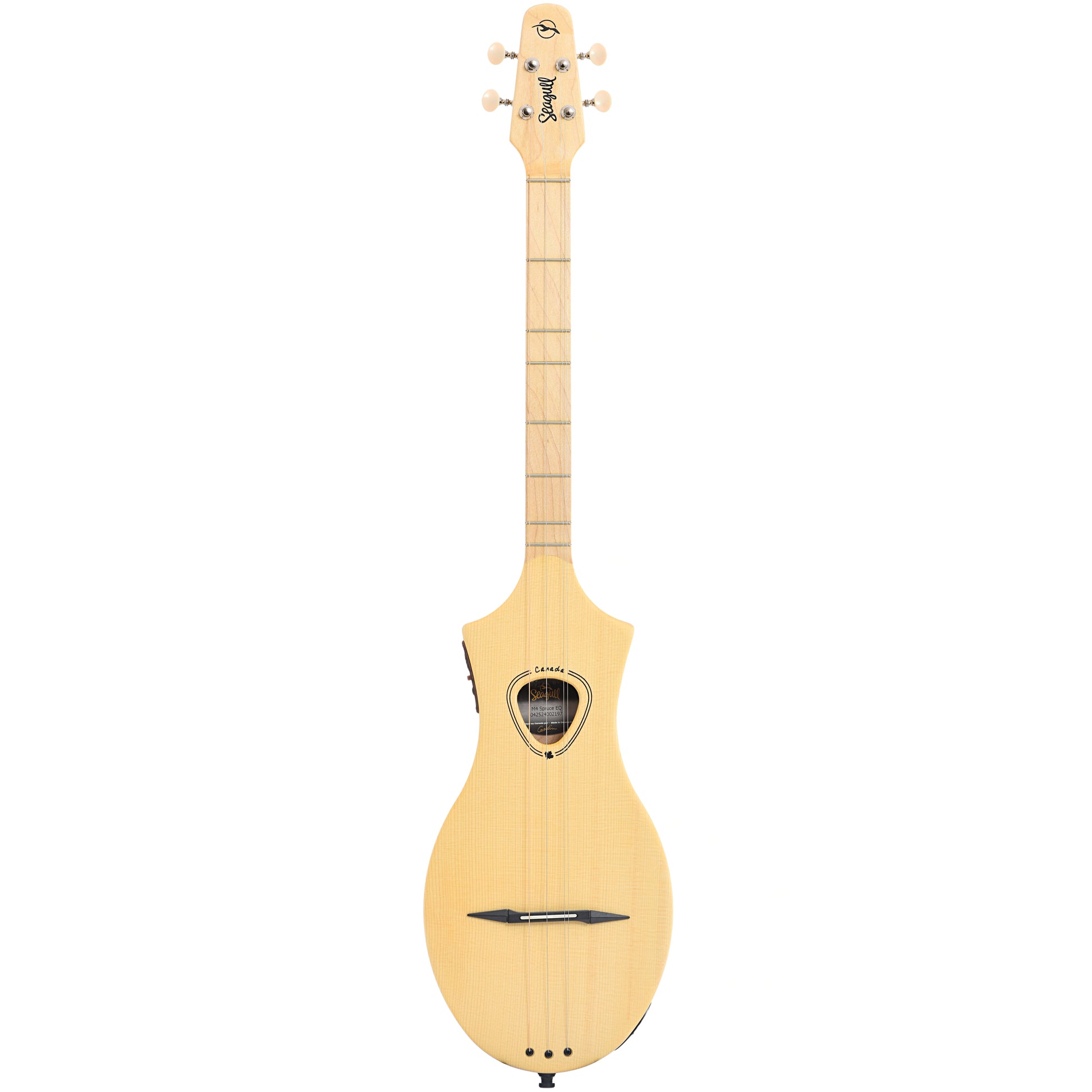 Full front of Seagull M4 "Merlin" 4-String Diatonic Acoustic Instrument with Pickup