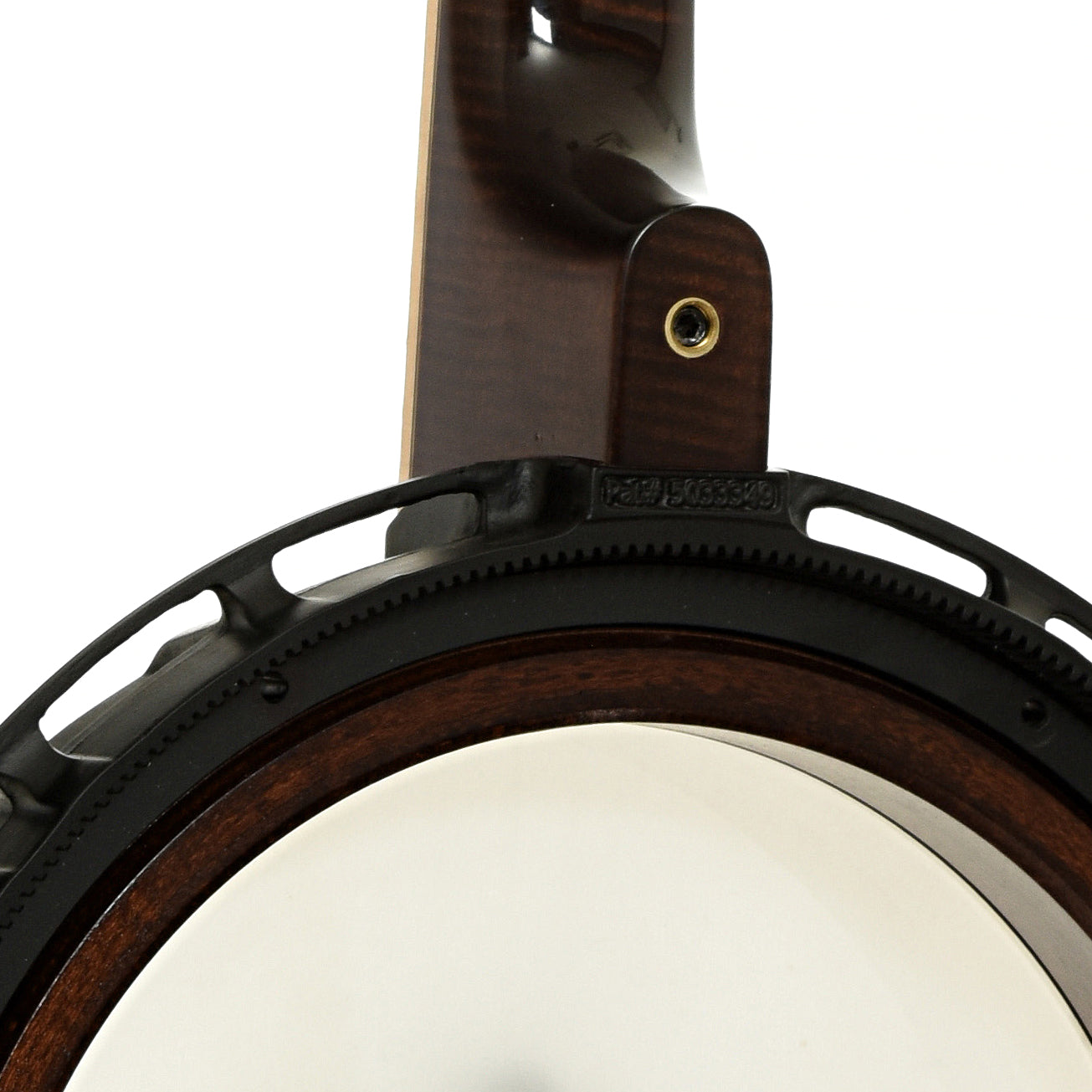 Rear neck joint and flange of Nechville Orion Resonator Banjo