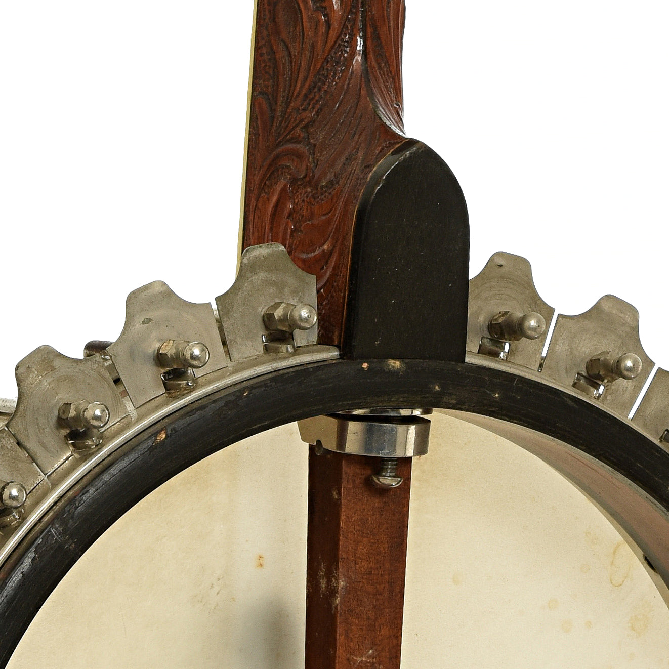 Neck joint of Vega Vegaphone Professional Plectrum Banjo