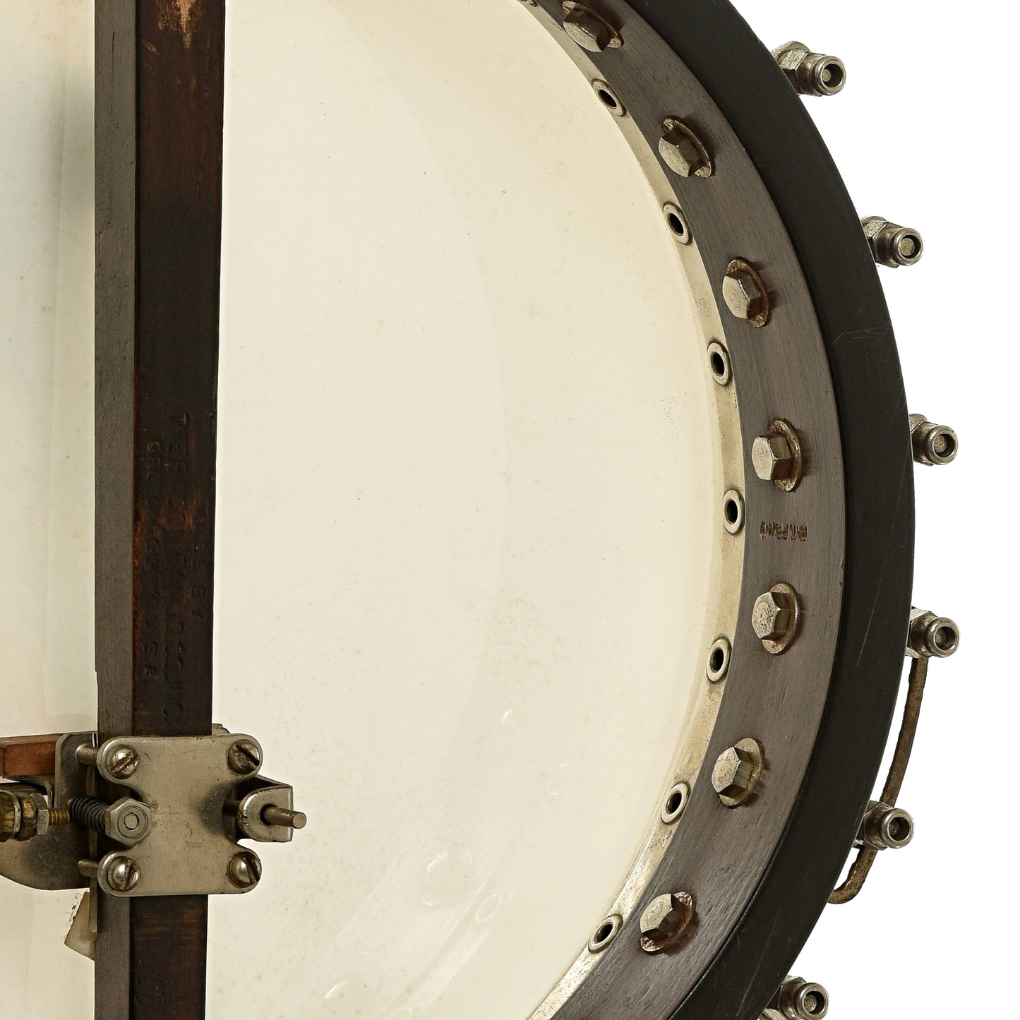 Inside rim of Bacon & Day Silver Bell No.1 Tenor Banjo  