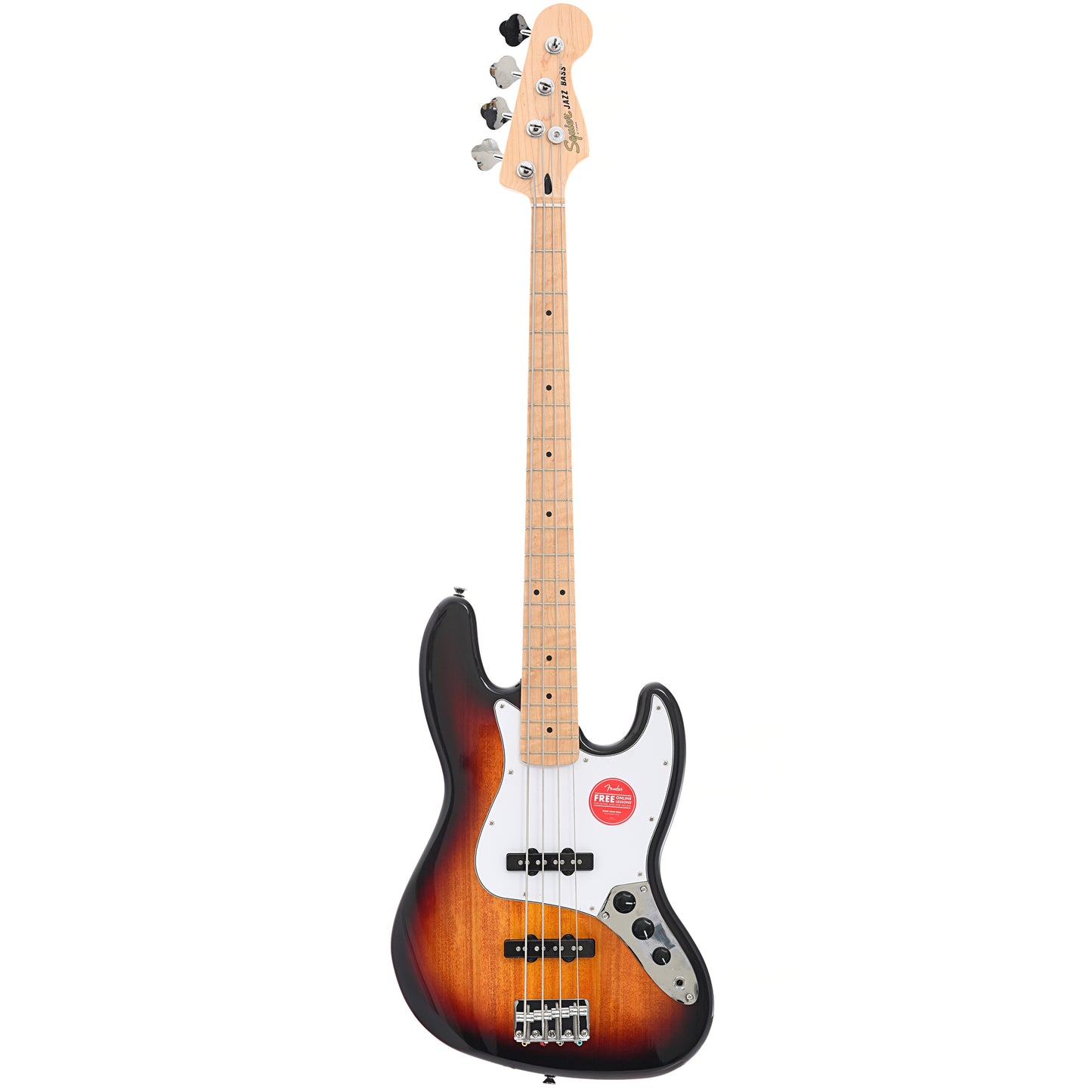 Full front of Squier Affinity Jazz Bass
