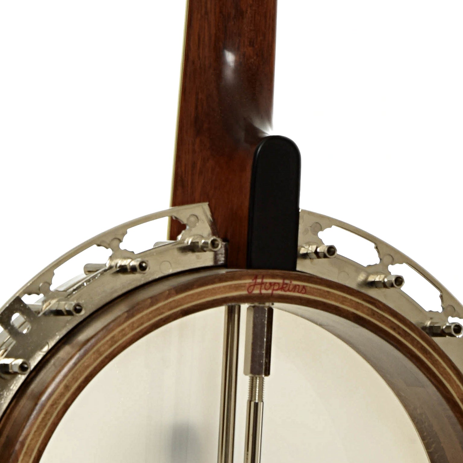 Neck joint and flang of DP Hopkins Janice Martin Resonator Banjo