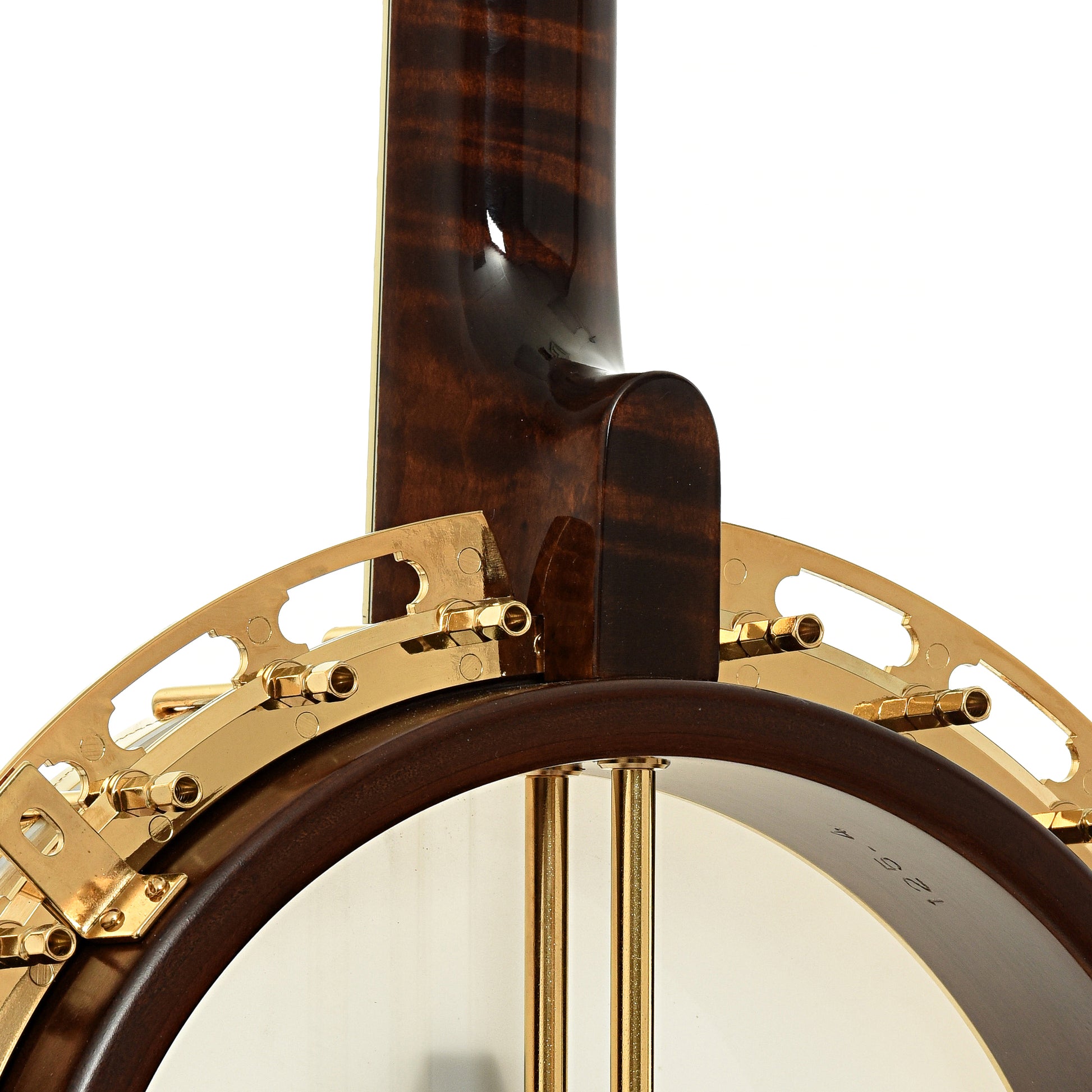 Rear neck joint of Huber VRB-G Trutone Resonator Banjo 