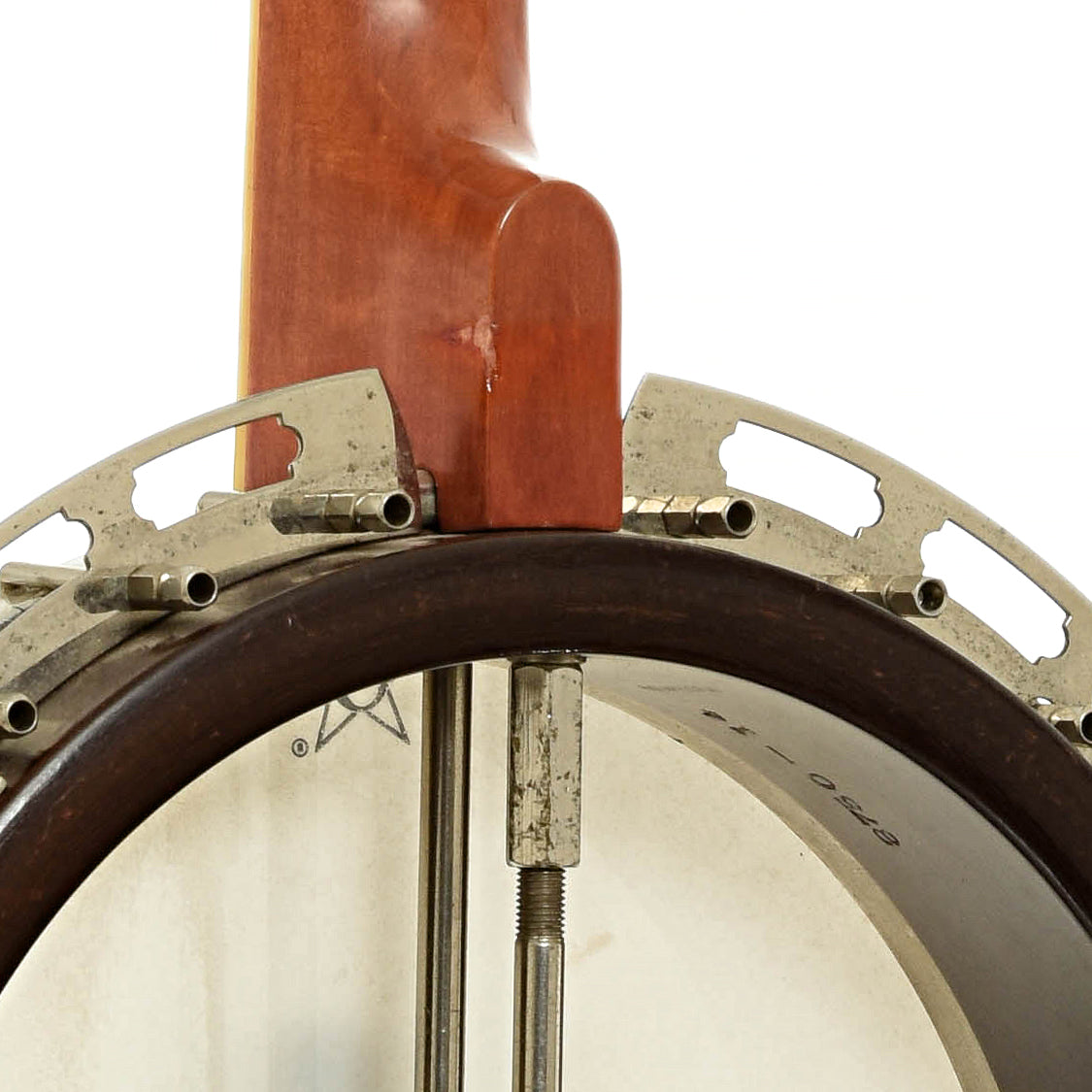 Neck joint and flange of Gibson TB-3 Conversion Banjo 