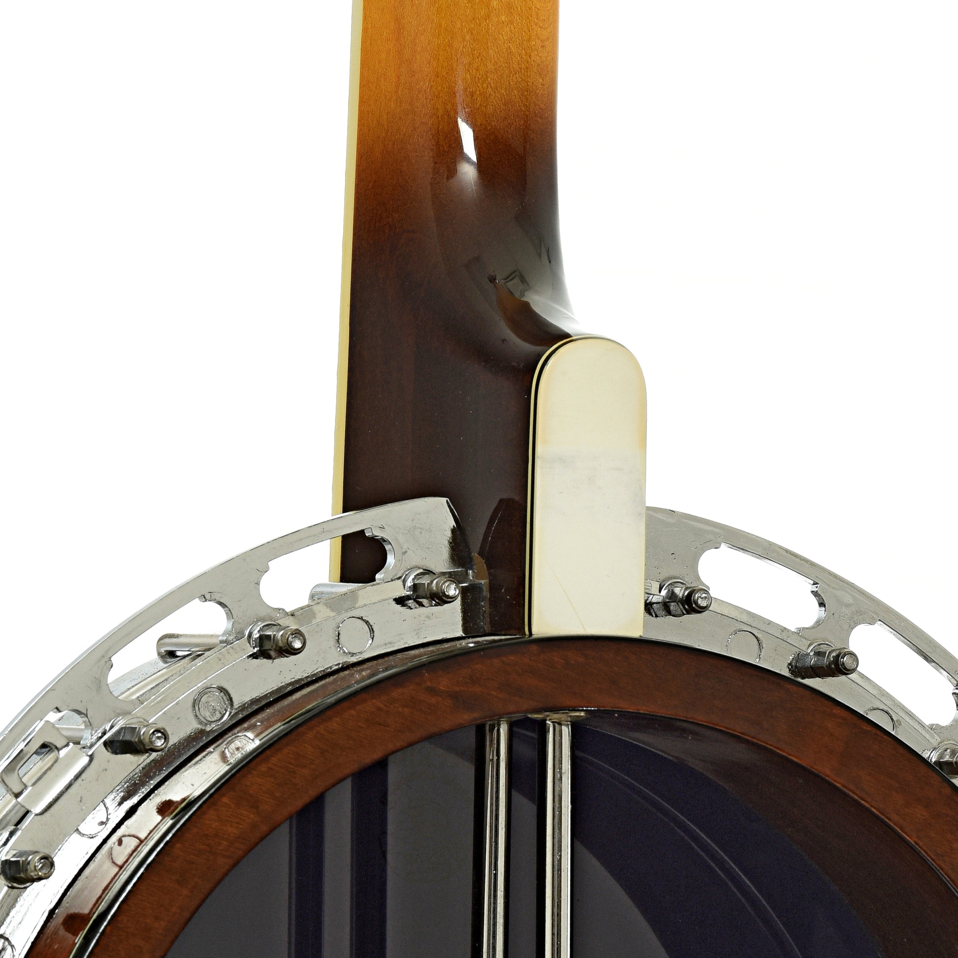 Neck joint and flange of Fender FB-58 Resonator Banjo 