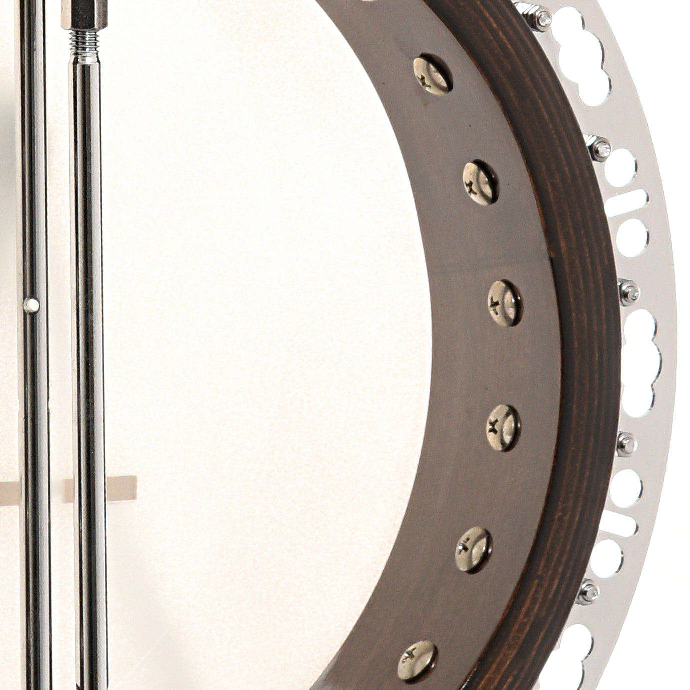 Inside rim of Gold Tone BG-150F Resonator Banjo