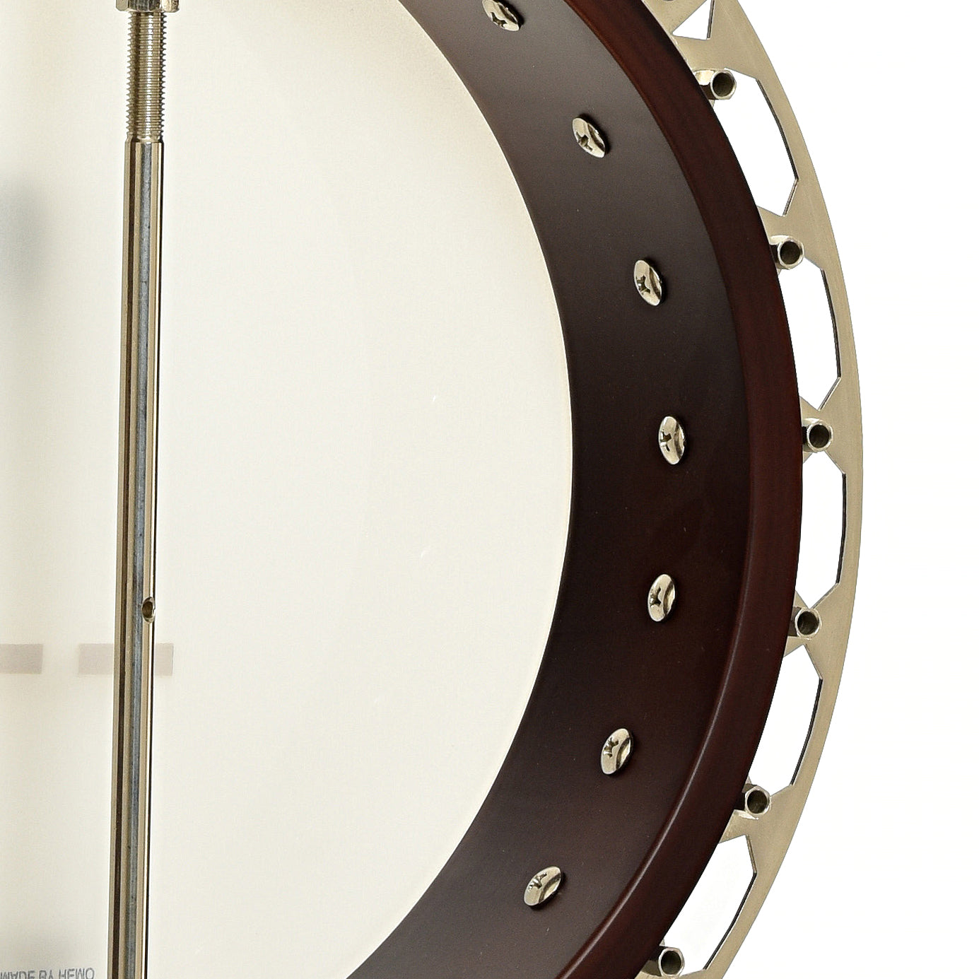 Inside rim of Recording King RKH-05 Dirty 30s Resonator Banjo