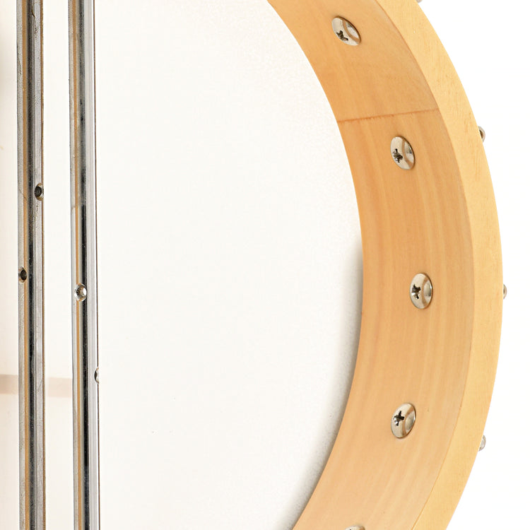 Inside rim of Gold Tone CC Plectrum Banjo