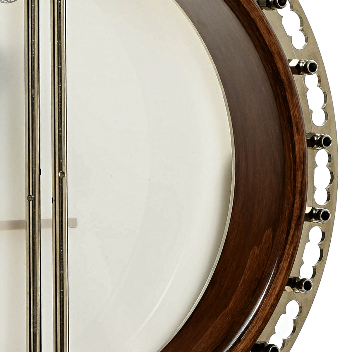 inside rim of Deering Sierra Mahogany Resonator Banjo