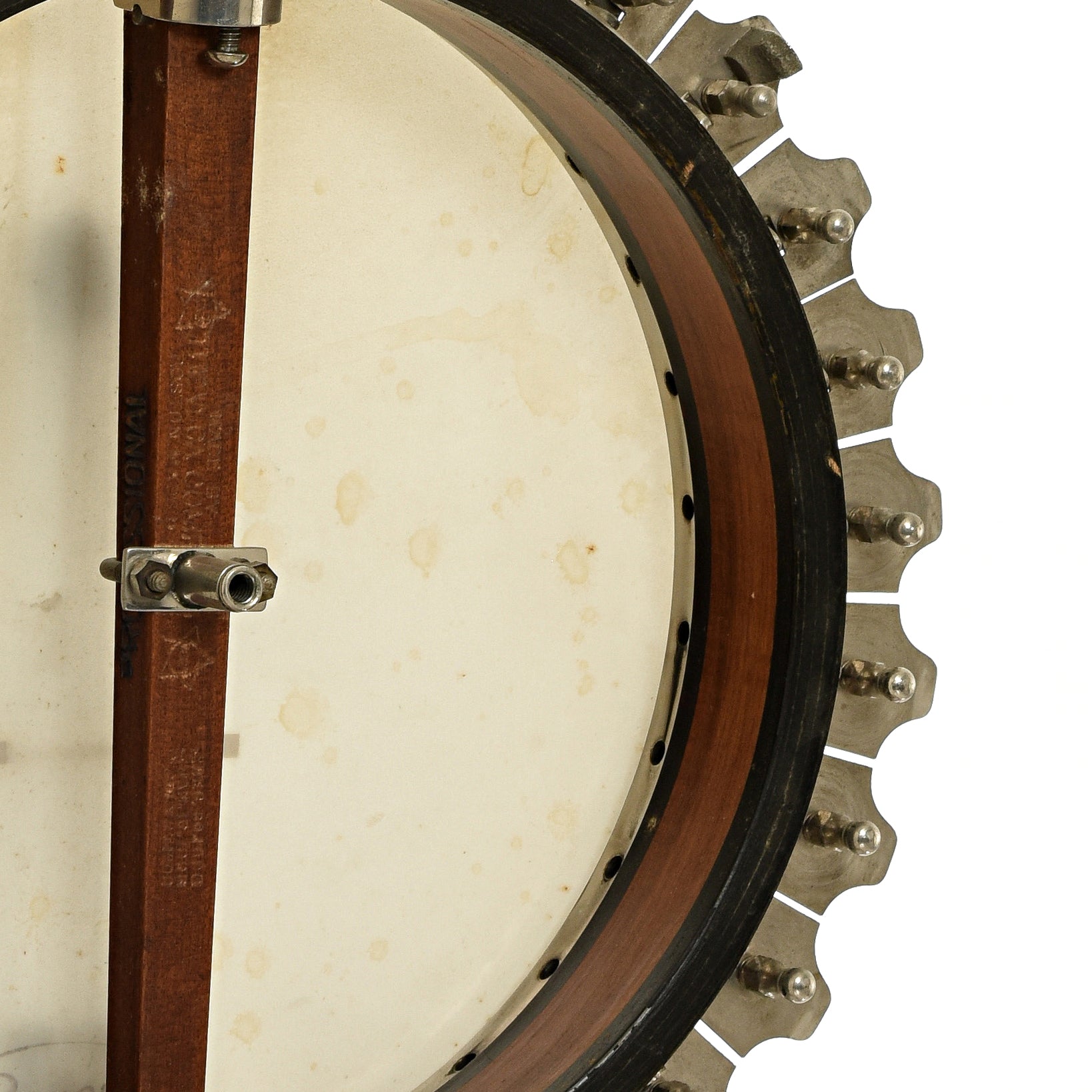 Inside rim of Vega Vegaphone Professional Plectrum Banjo