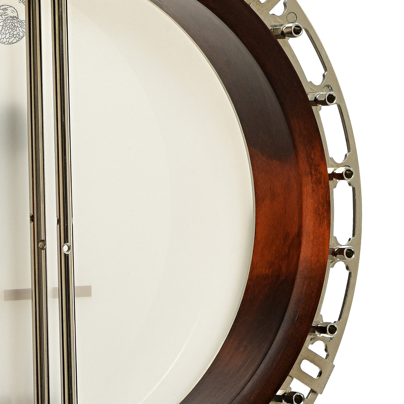 Inside rim of Deering Golden Era Resonator Banjo 