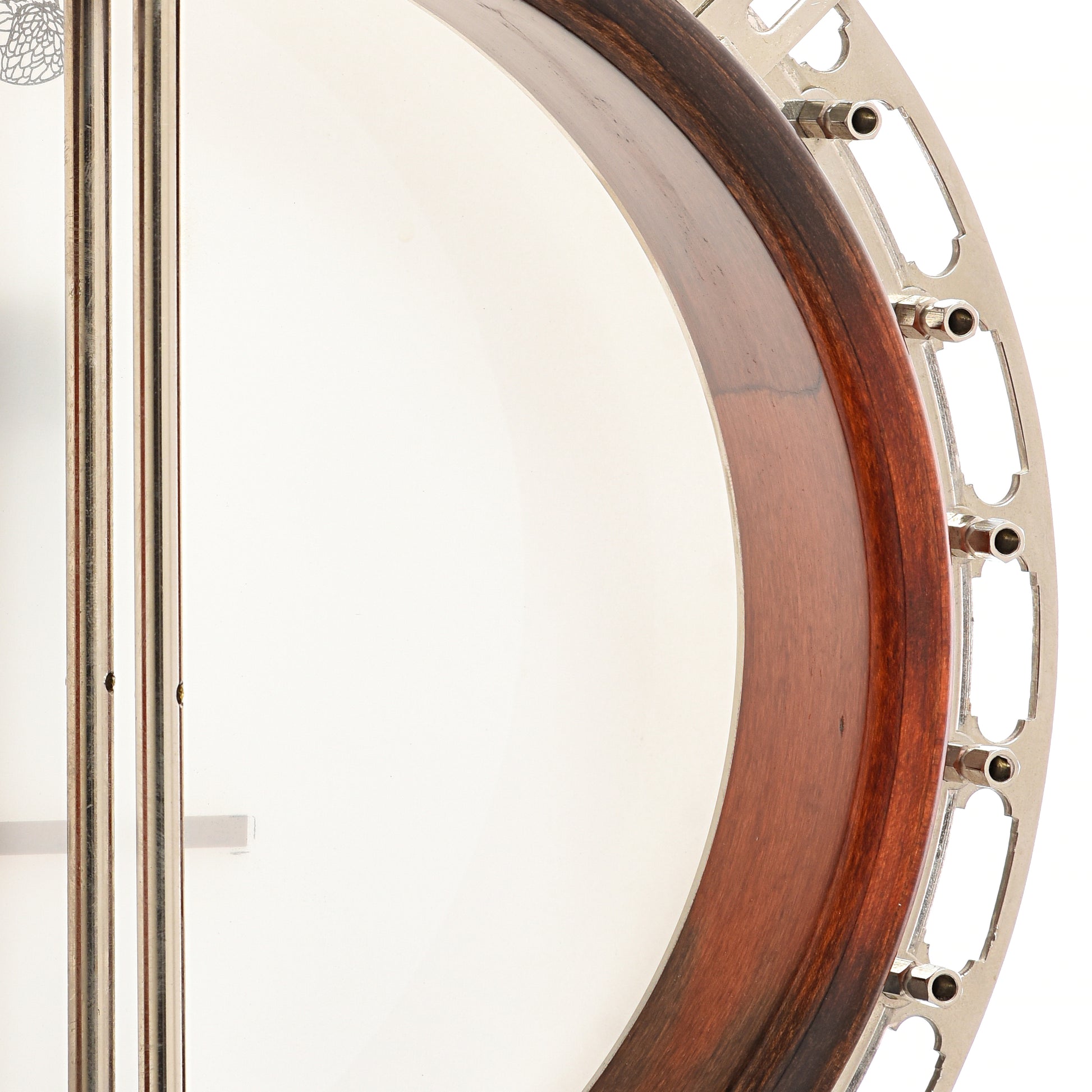 Inside rim of Deering Golden Era Resonator Banjo (1998)