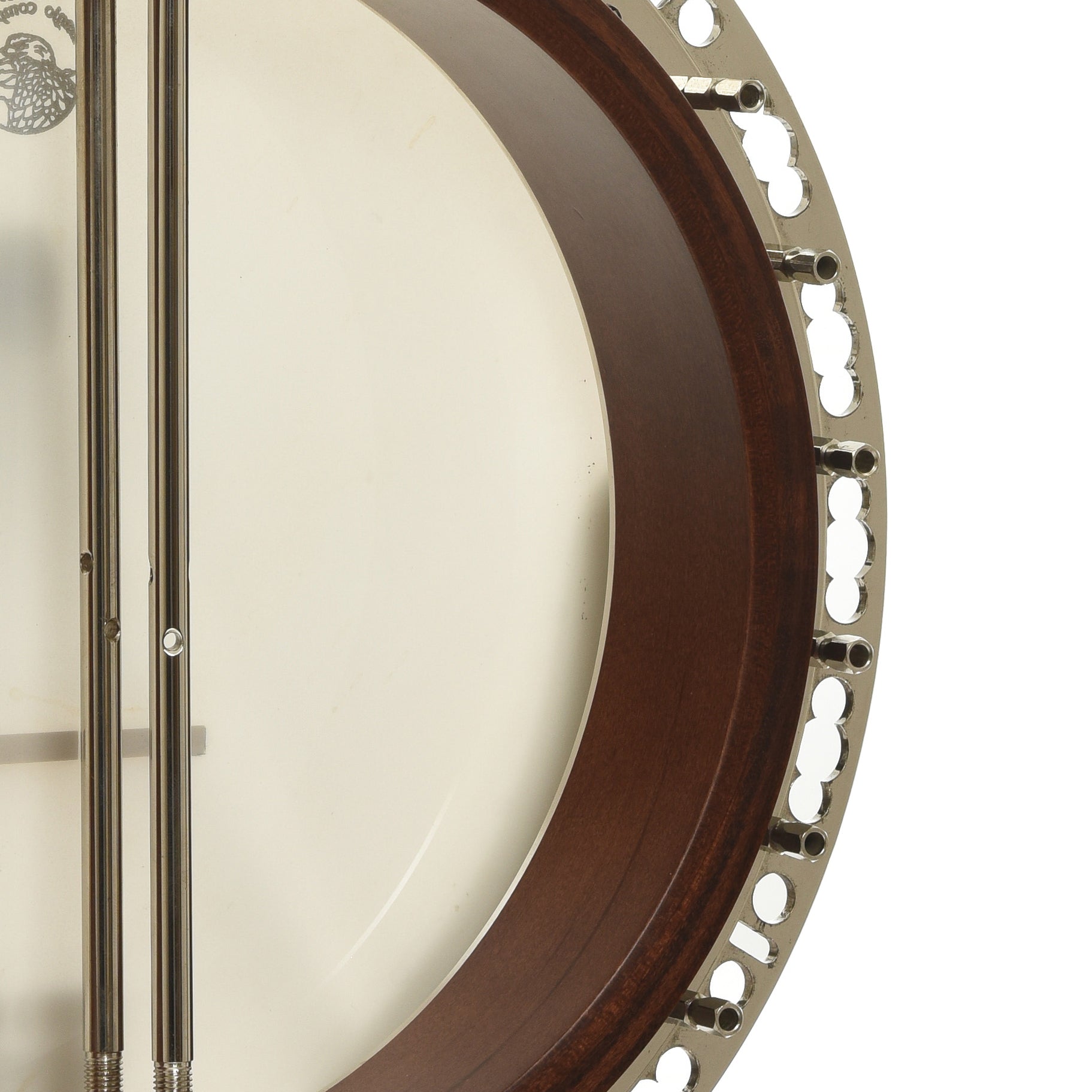 Inside rim of Deering Sierra Resonator Banjo 